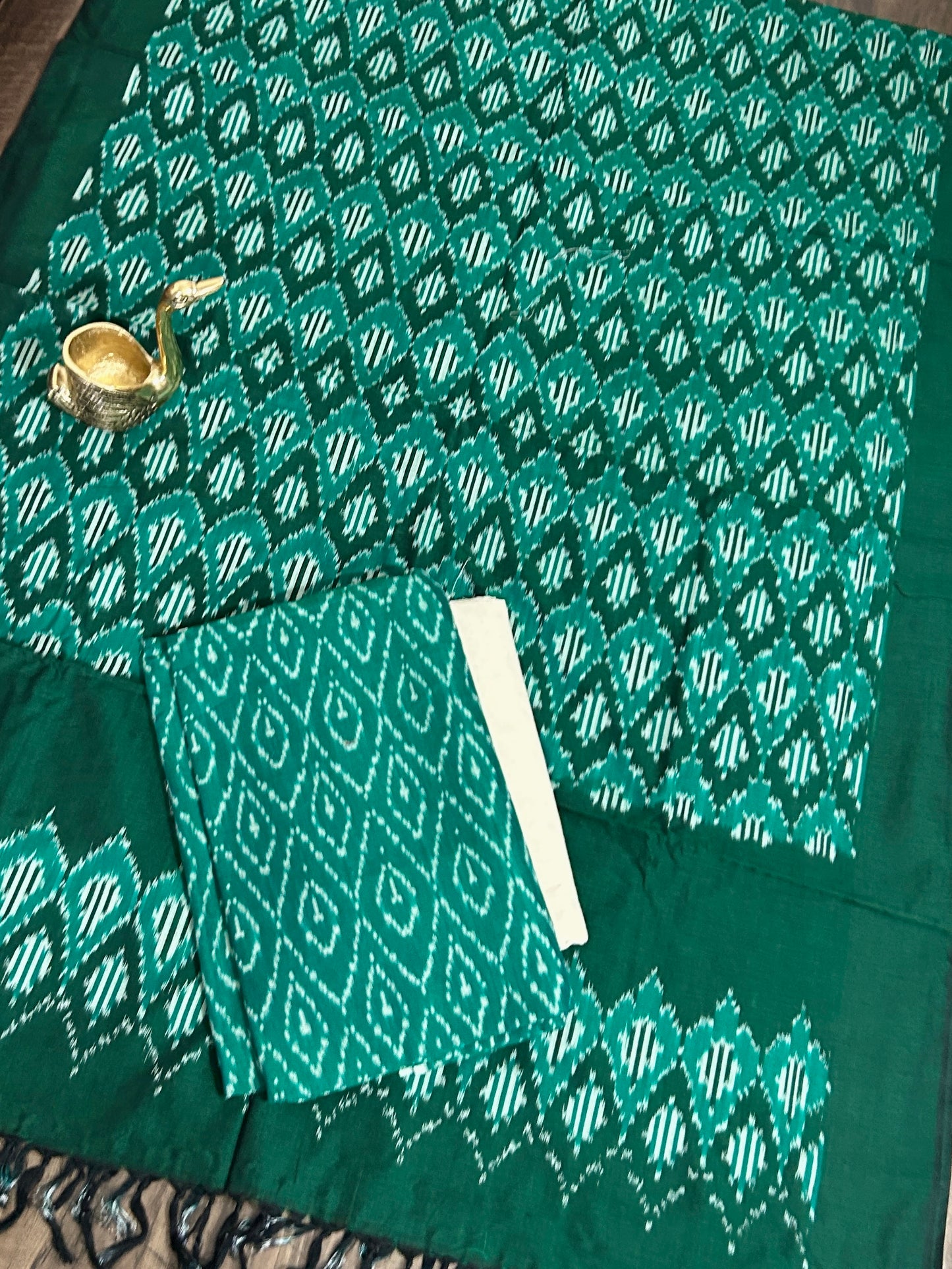 Double Ikat Mercerized Cotton Dress Material