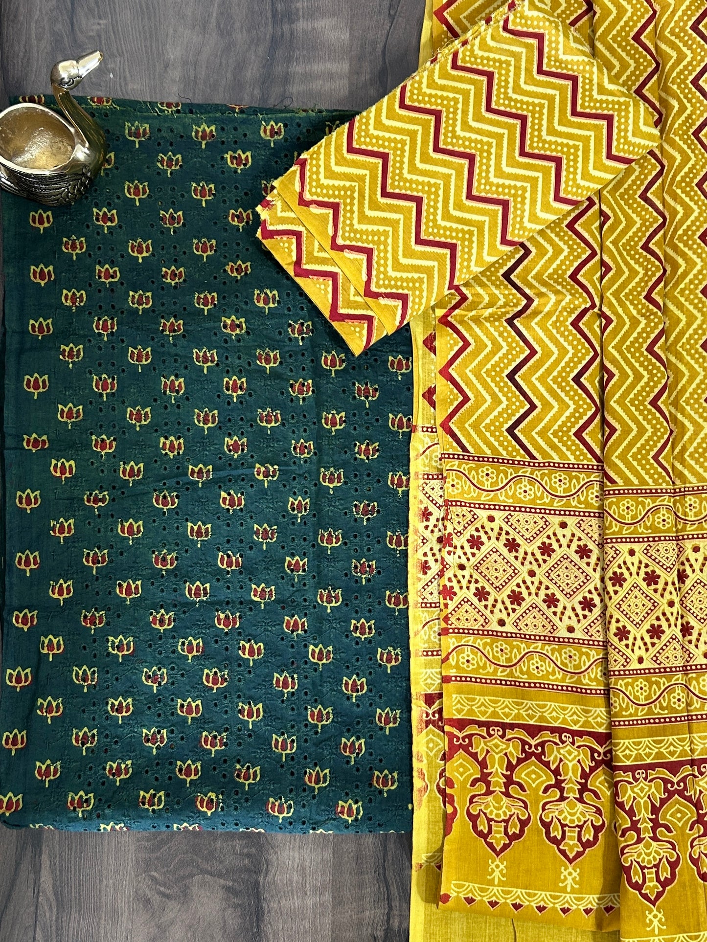 Ajrakh Cotton Hakoba Dress Material