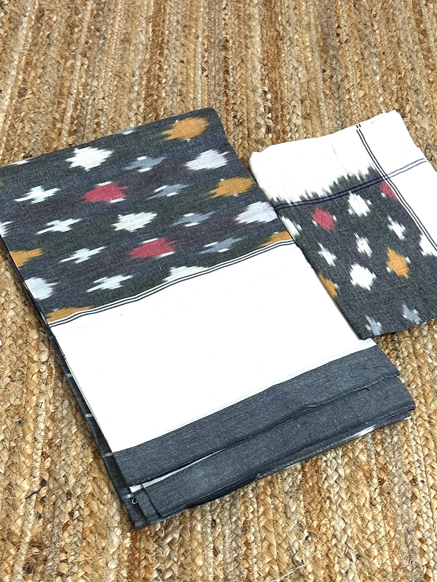 Ikat Double Cot cotton bedsheet