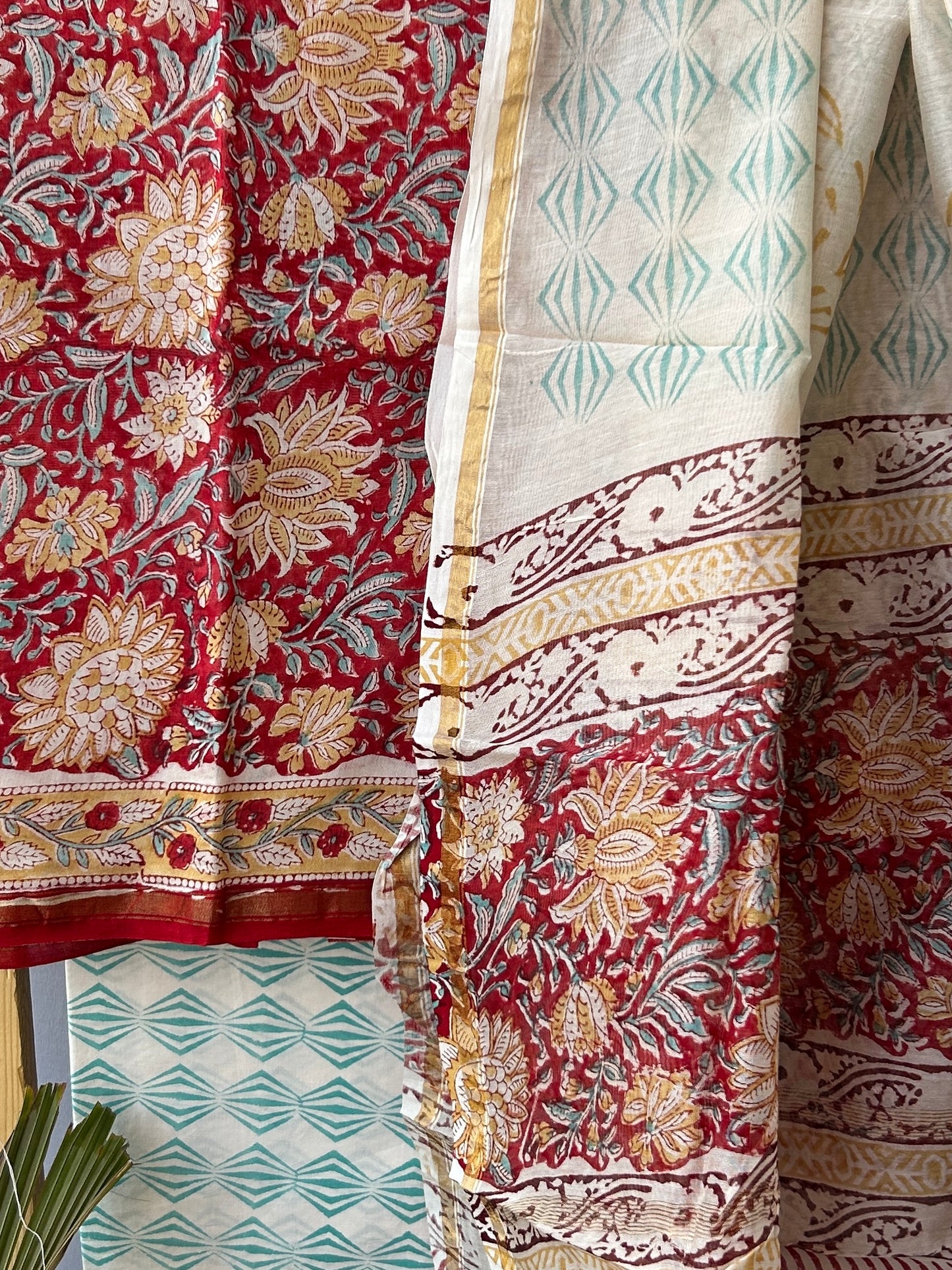 chanderi silk cotton dress material