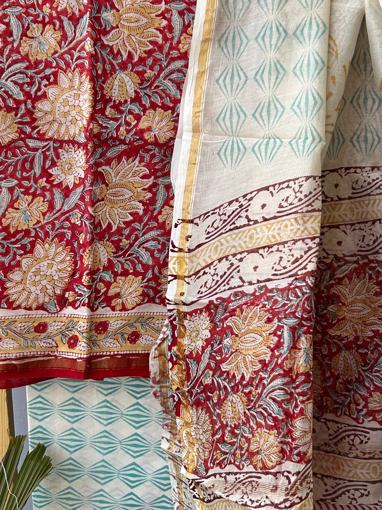 chanderi silk cotton dress material