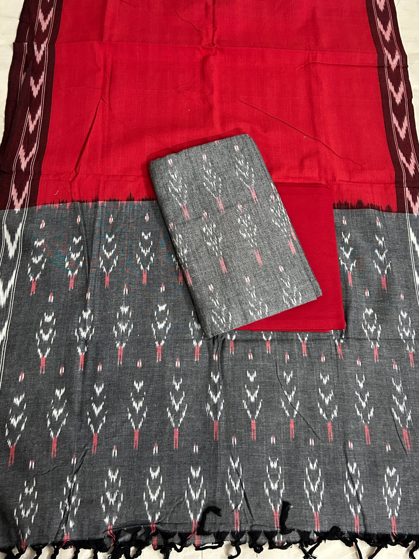 Ikat Cotton Dress Material