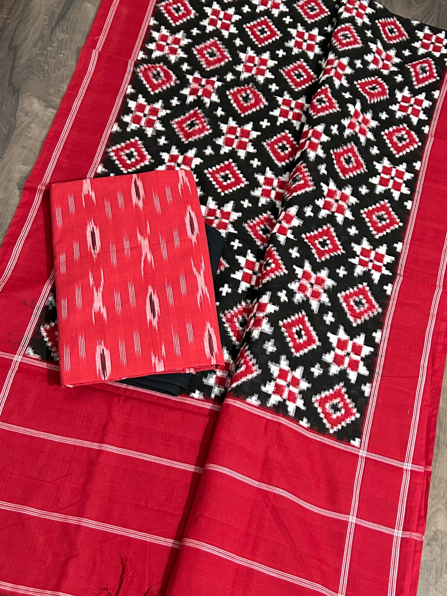 Telia Rumal Double Ikat Cotton Dress Material