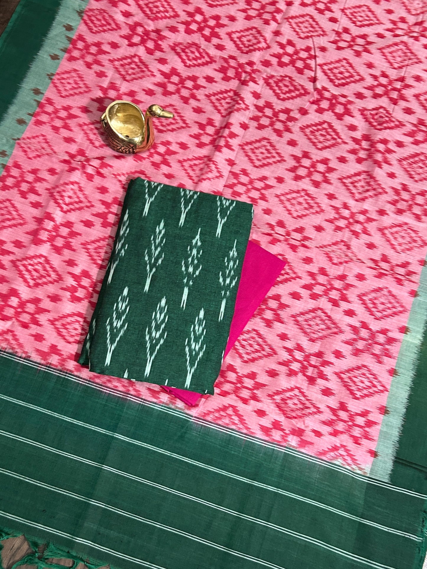 Double Ikat Cotton Dress Material