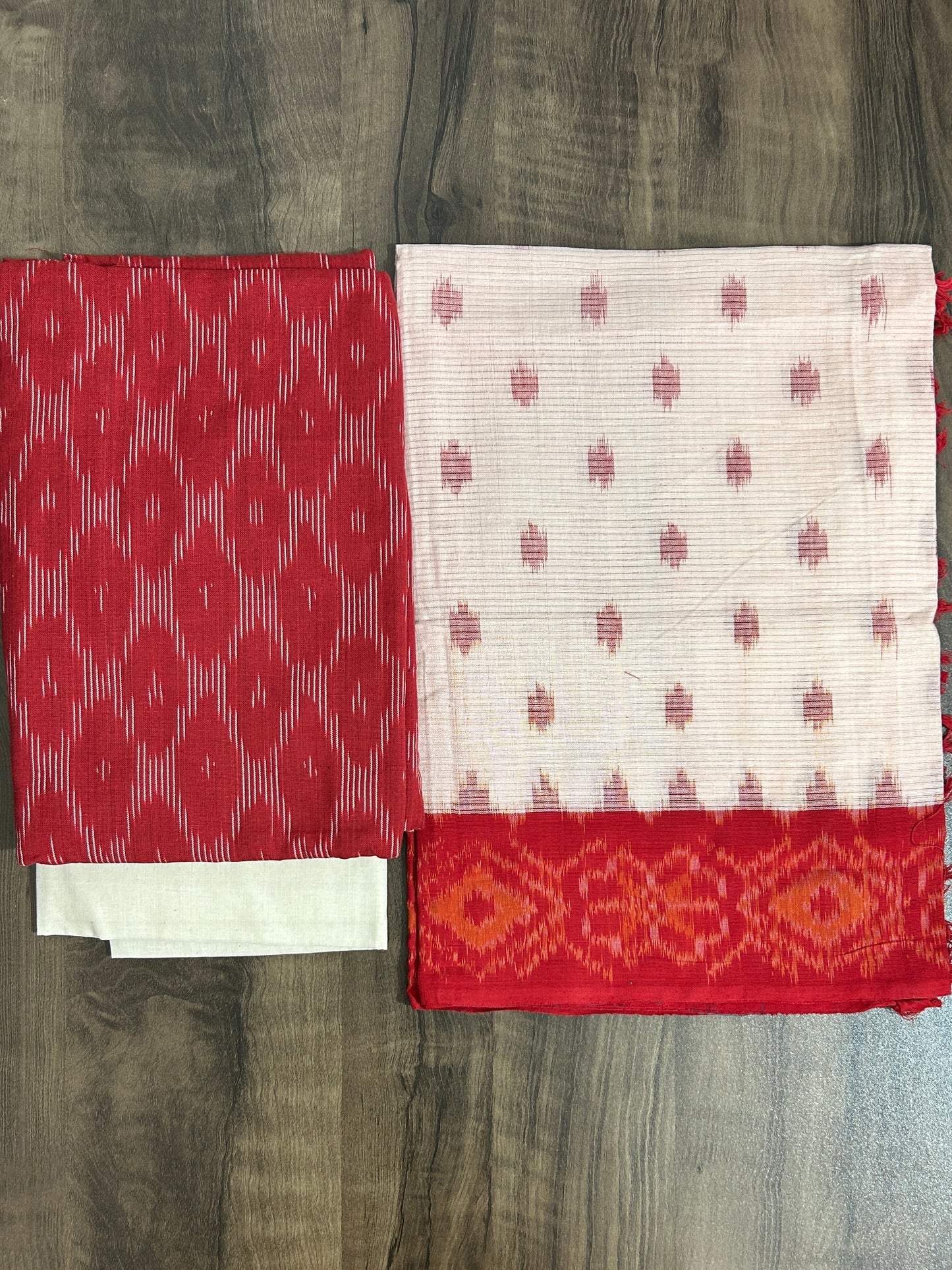 Double Ikat Cotton Dress Material