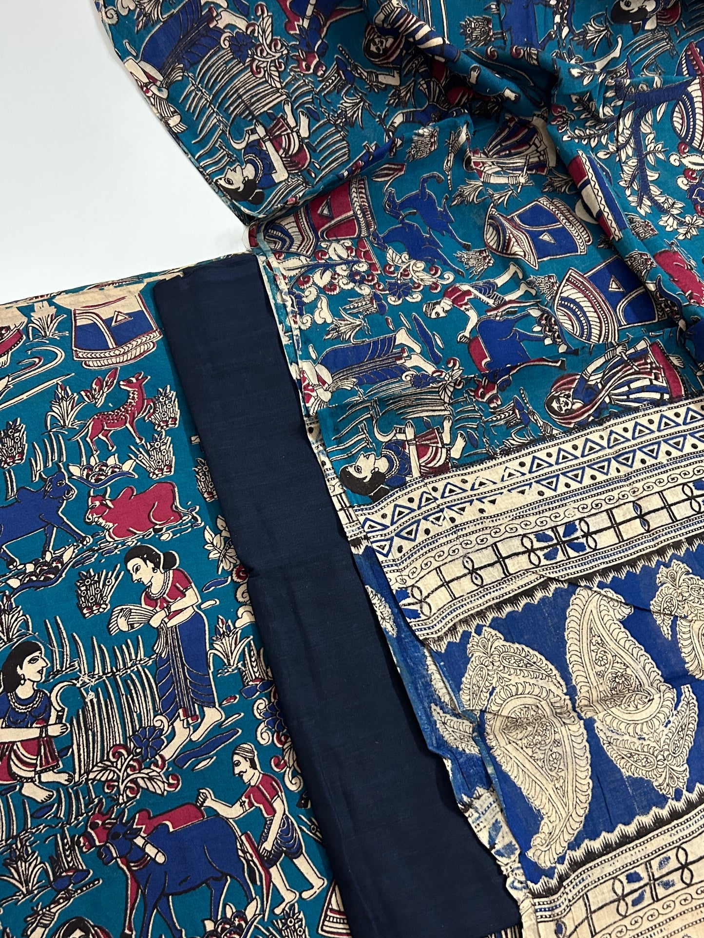 Kalamkari Cotton Dress Material
