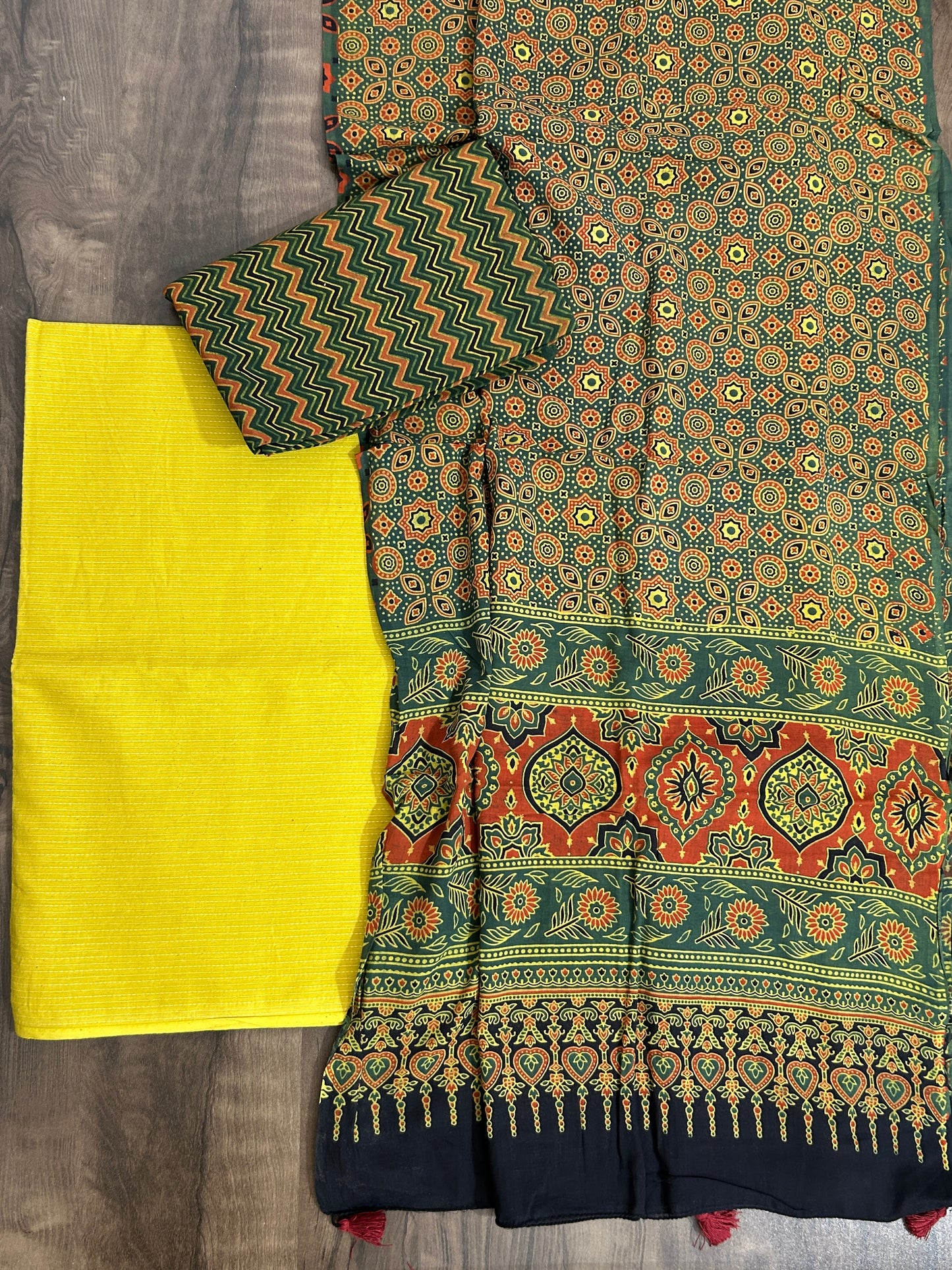 Ajrakh Cotton Dress Material