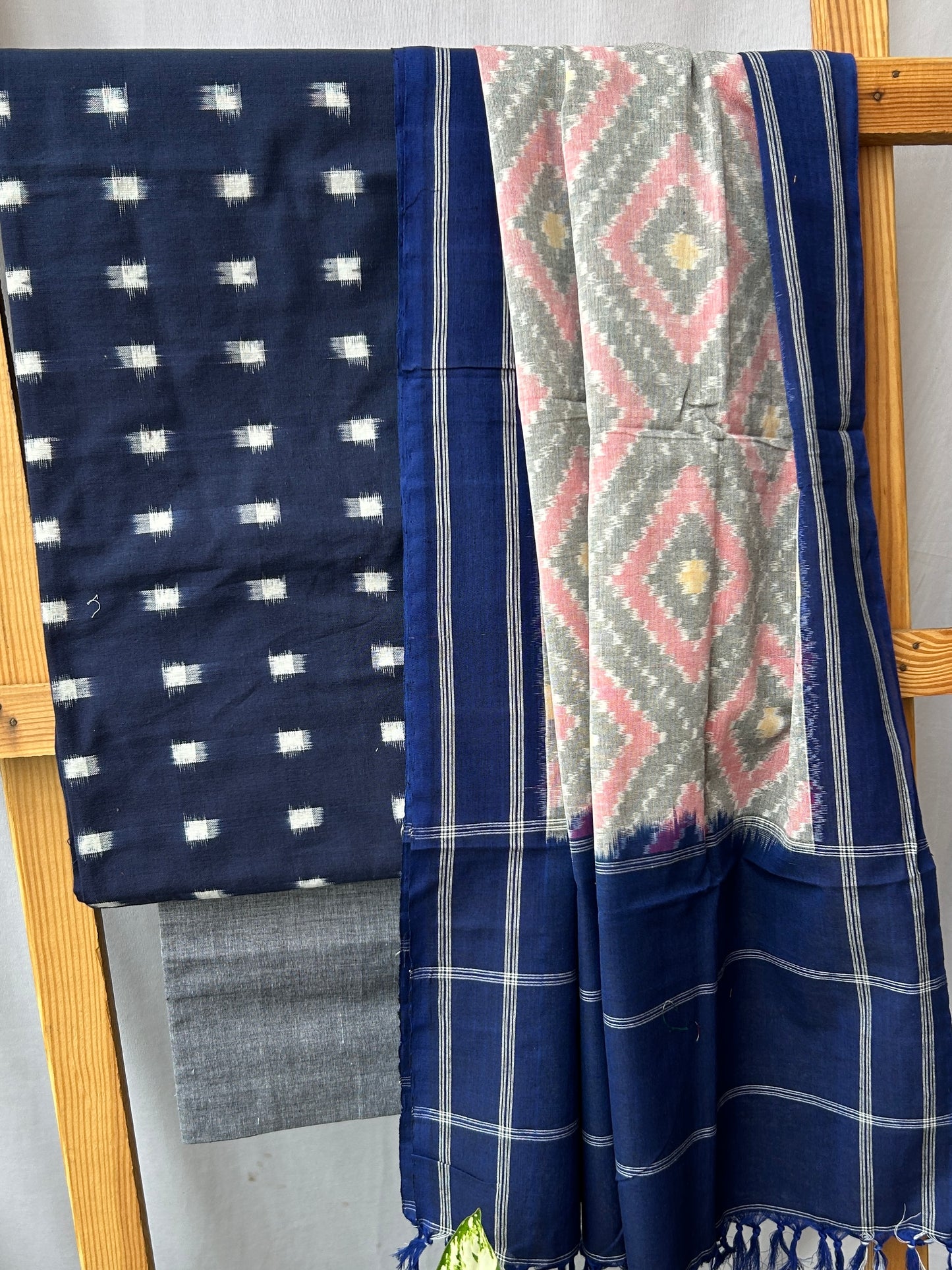 Telia Rumal Double Ikat Mercerized Cotton Dress Material