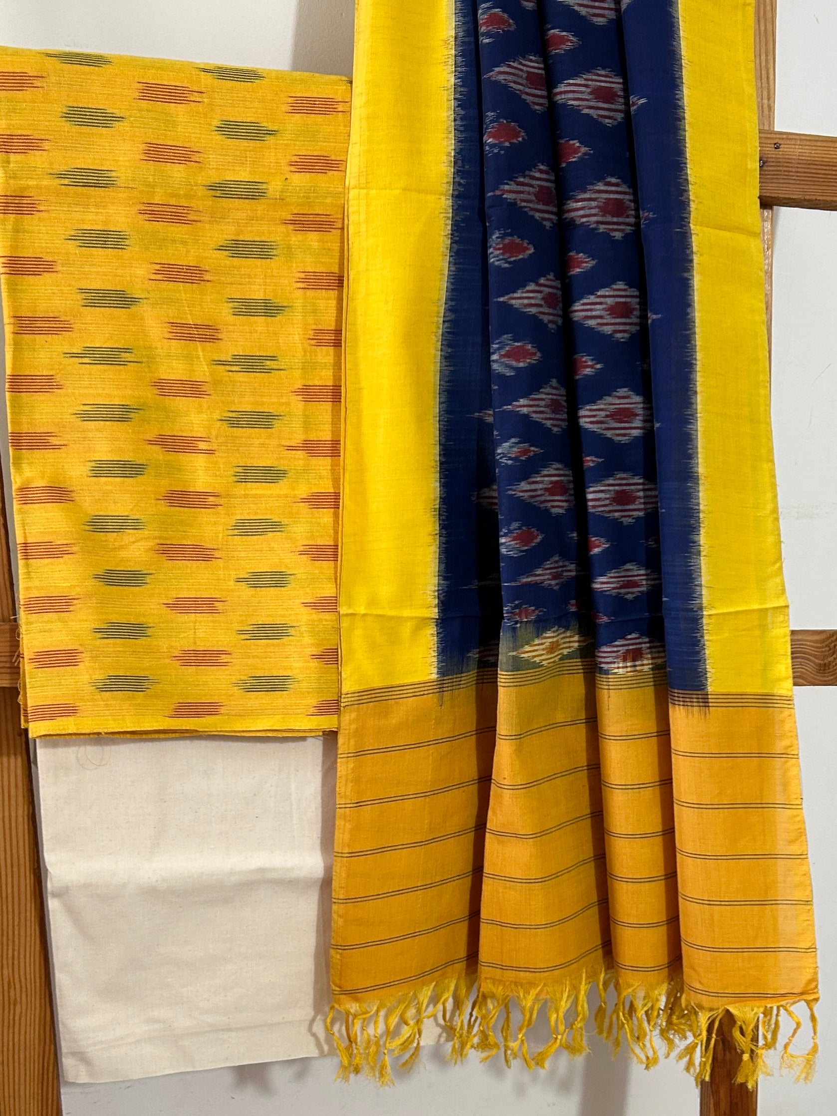 Double Ikat Cotton Dress Material