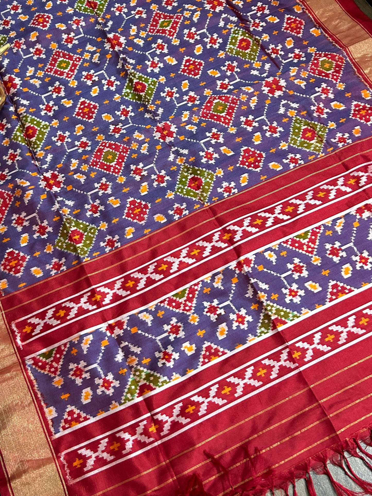 Putapakka Pure Silk Dupatta in Patola Motives