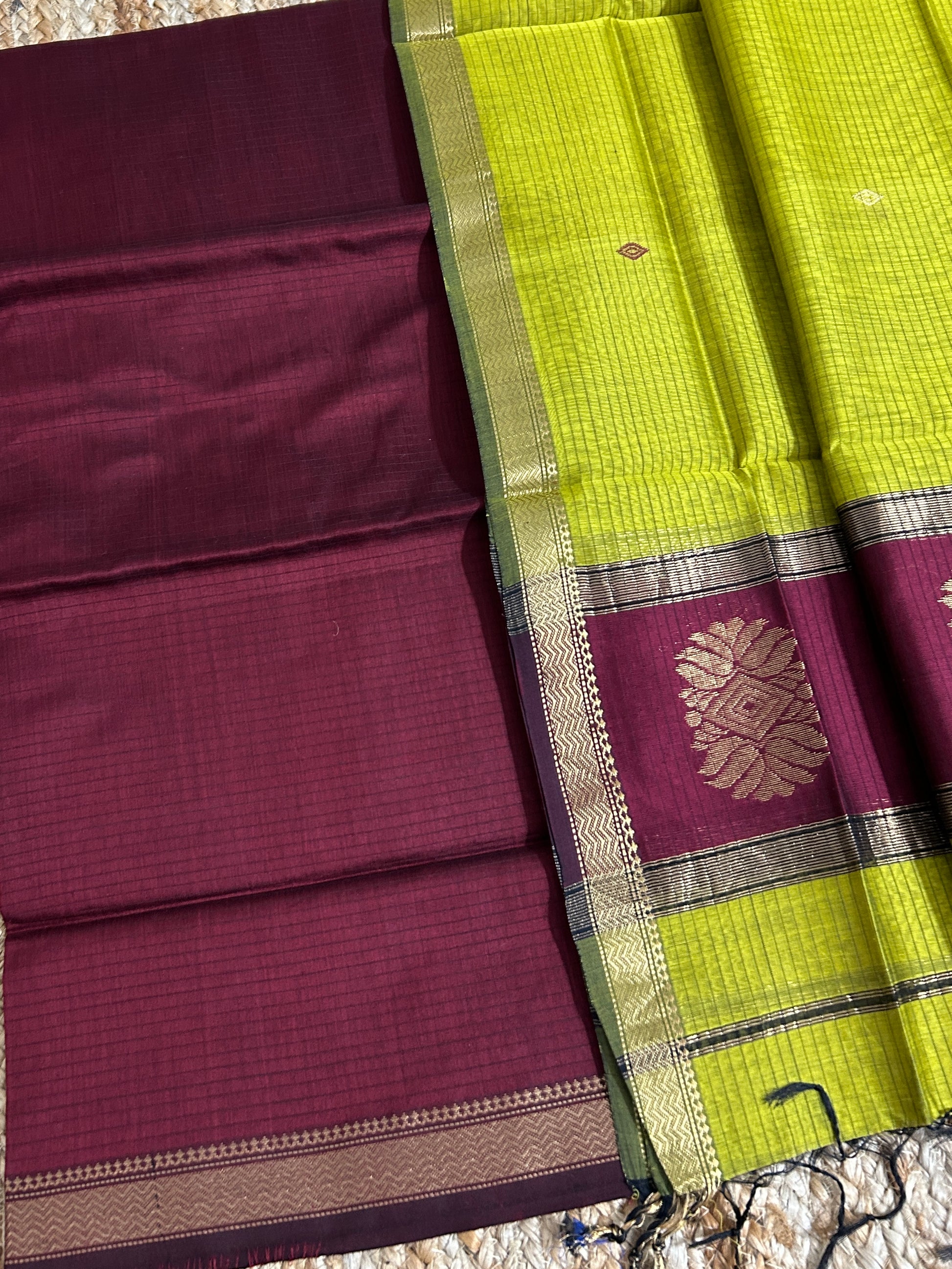 Maheshwari Silk Cotton 2 pc Dress Material