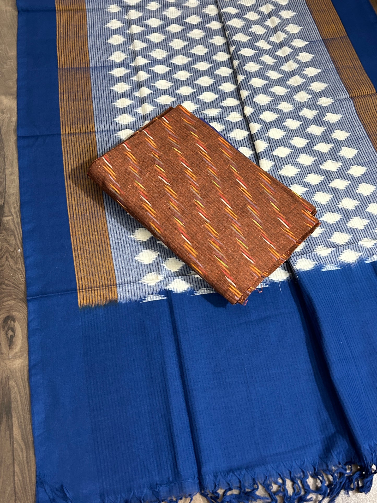 Double Ikat Cotton Dress Material