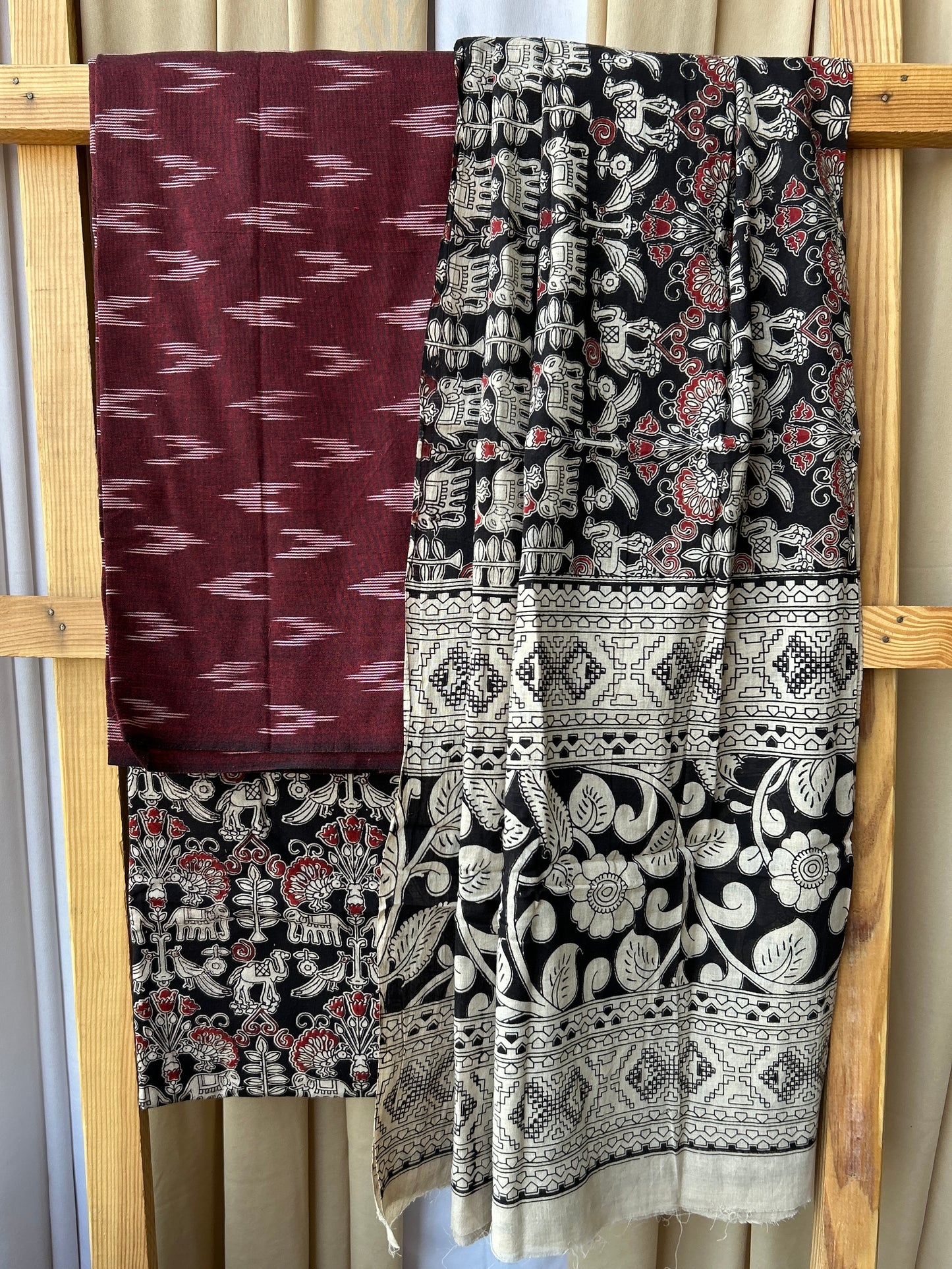 Ikat - Kalamkari Cotton Dress Material