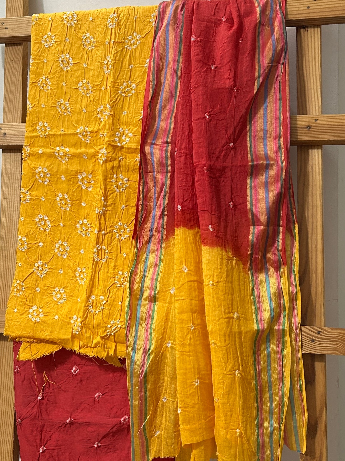 Bandhej Cotton Dress Material