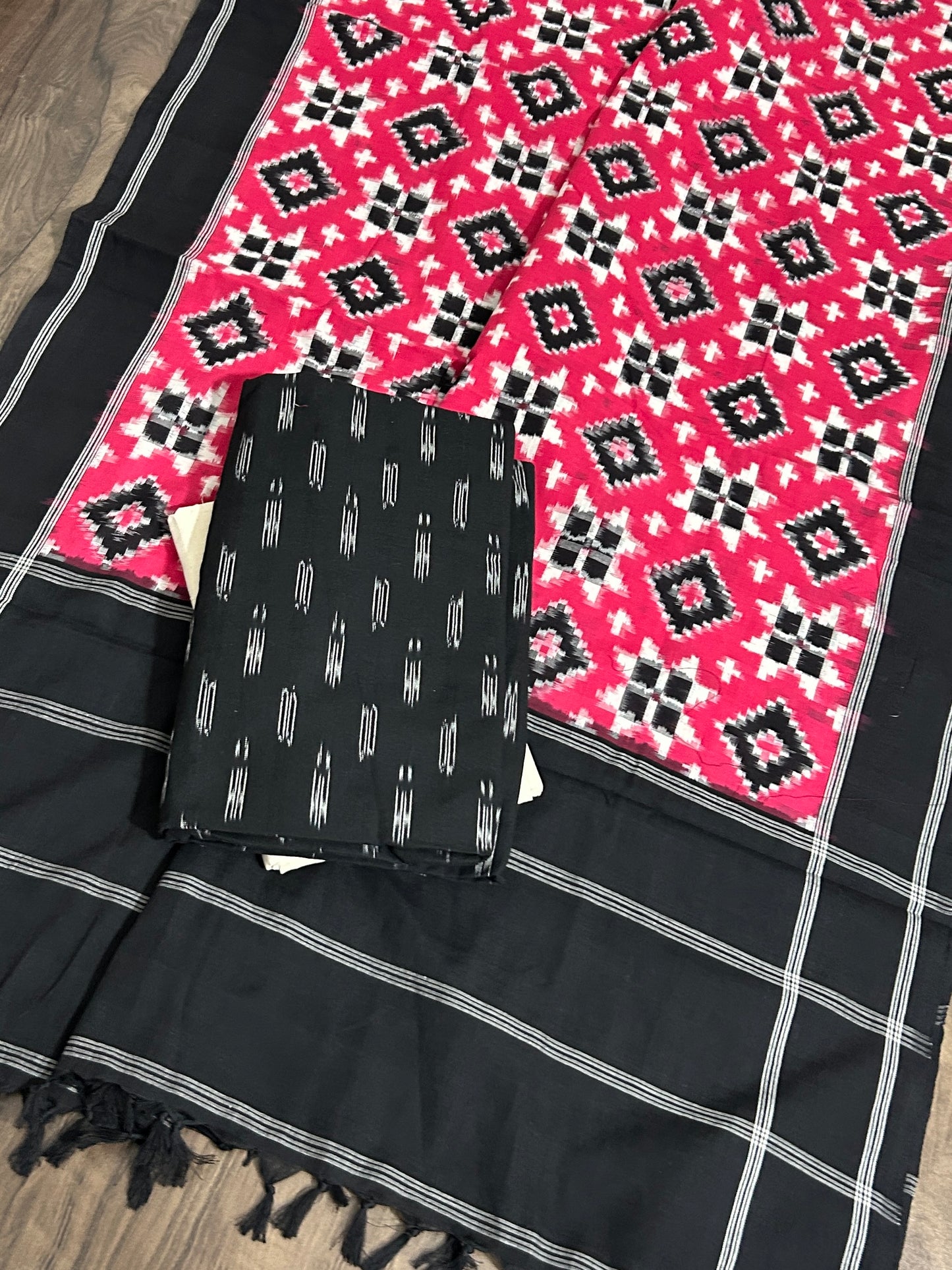 Telia Rumal Double Ikat Cotton Dress Material