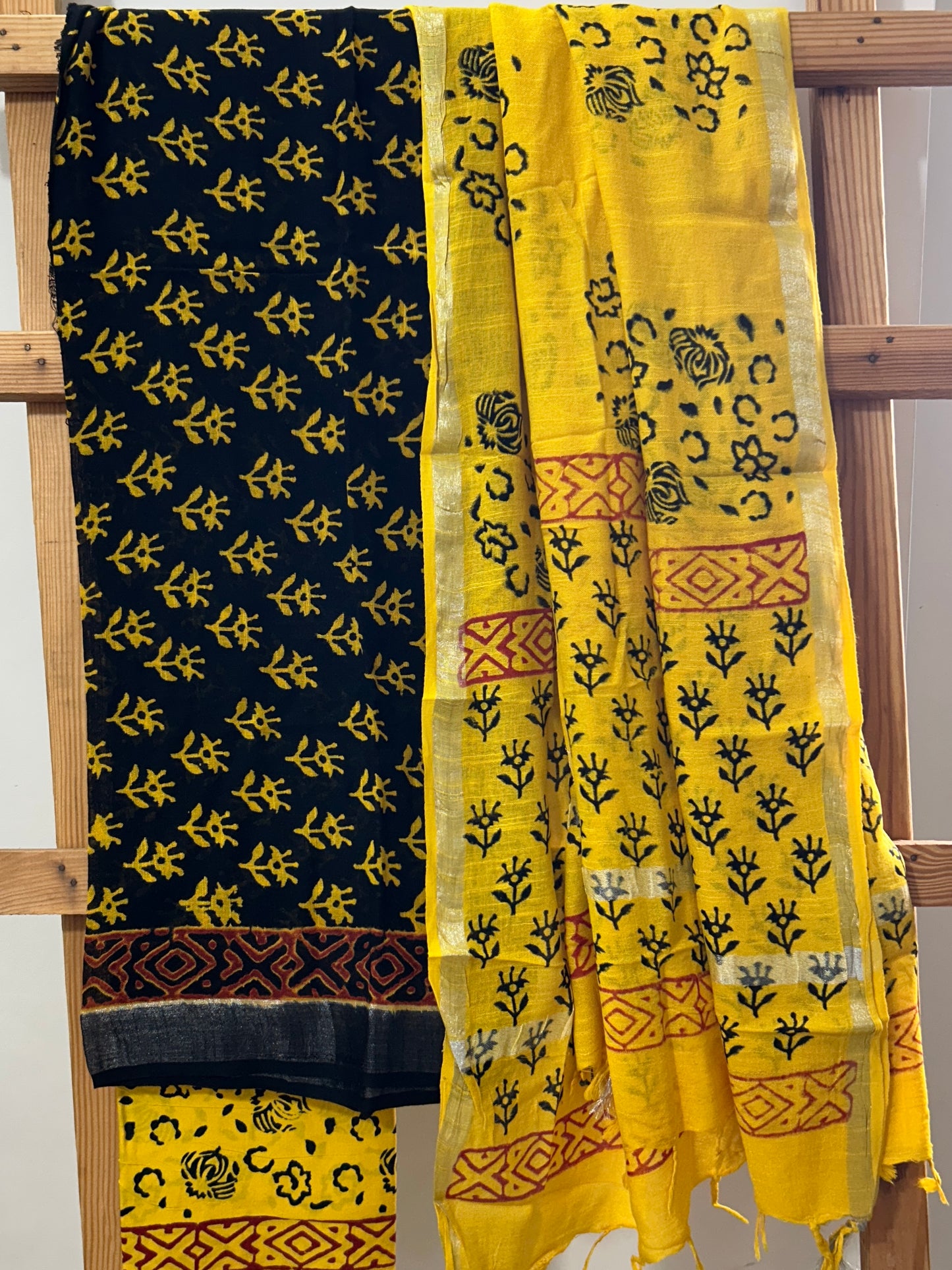 Hand BlockPrint Linen Cotton Dress Material
