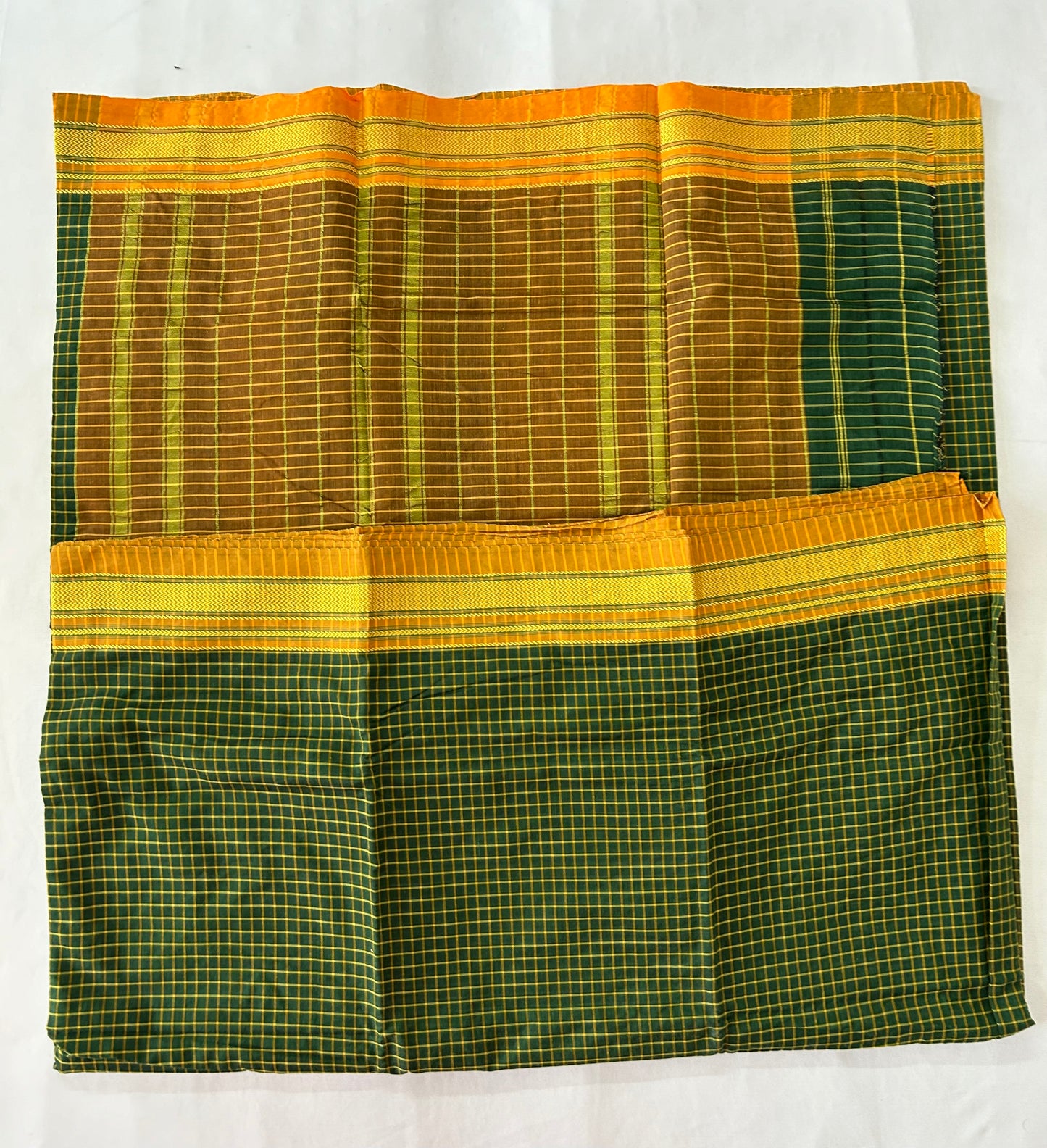 Poona Cotton Check Saree with Irkal Border