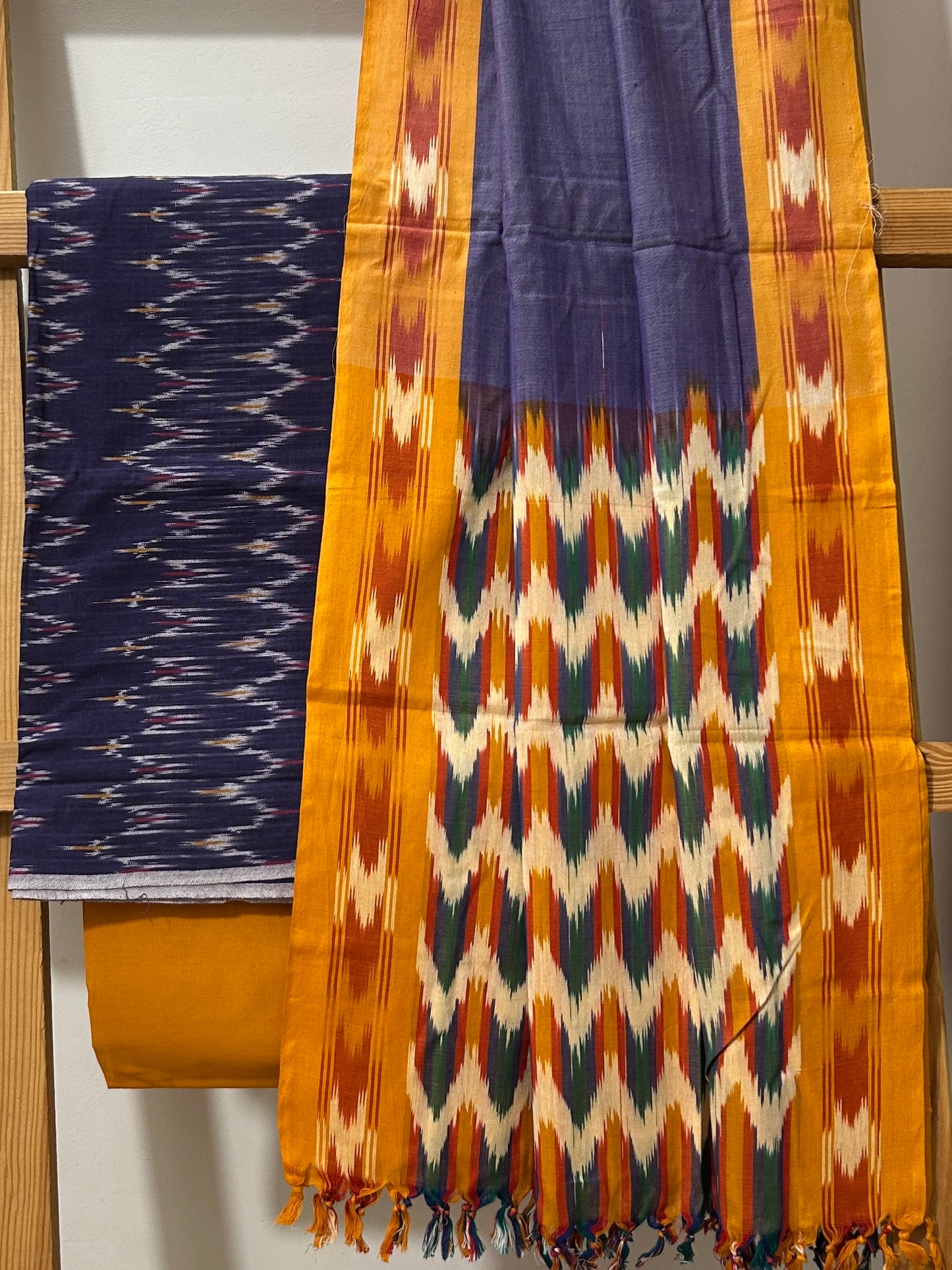 Ikat Cotton Dress Material