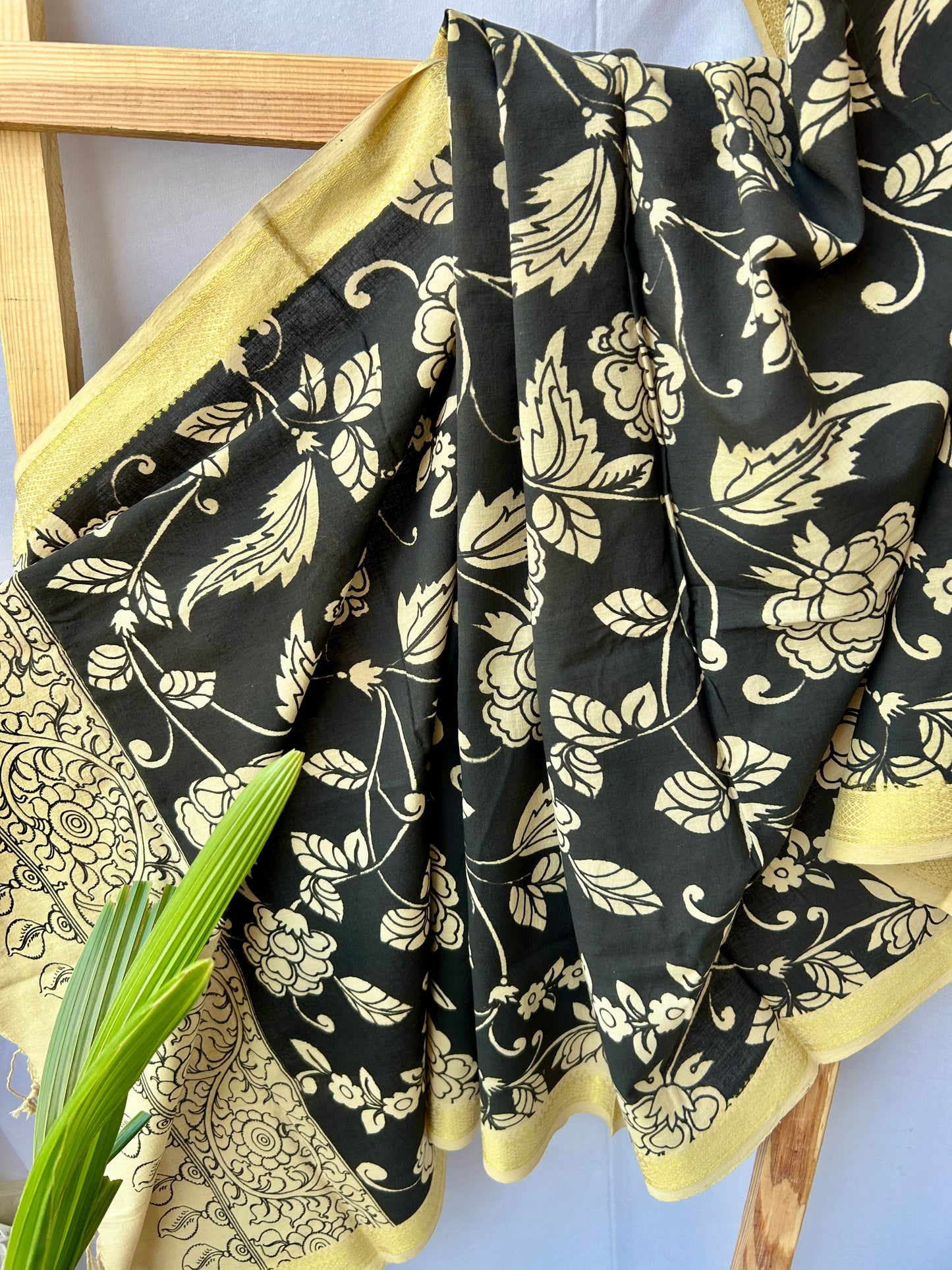 Kalamkari Cotton Hand Painted Dupatta (dup20)
