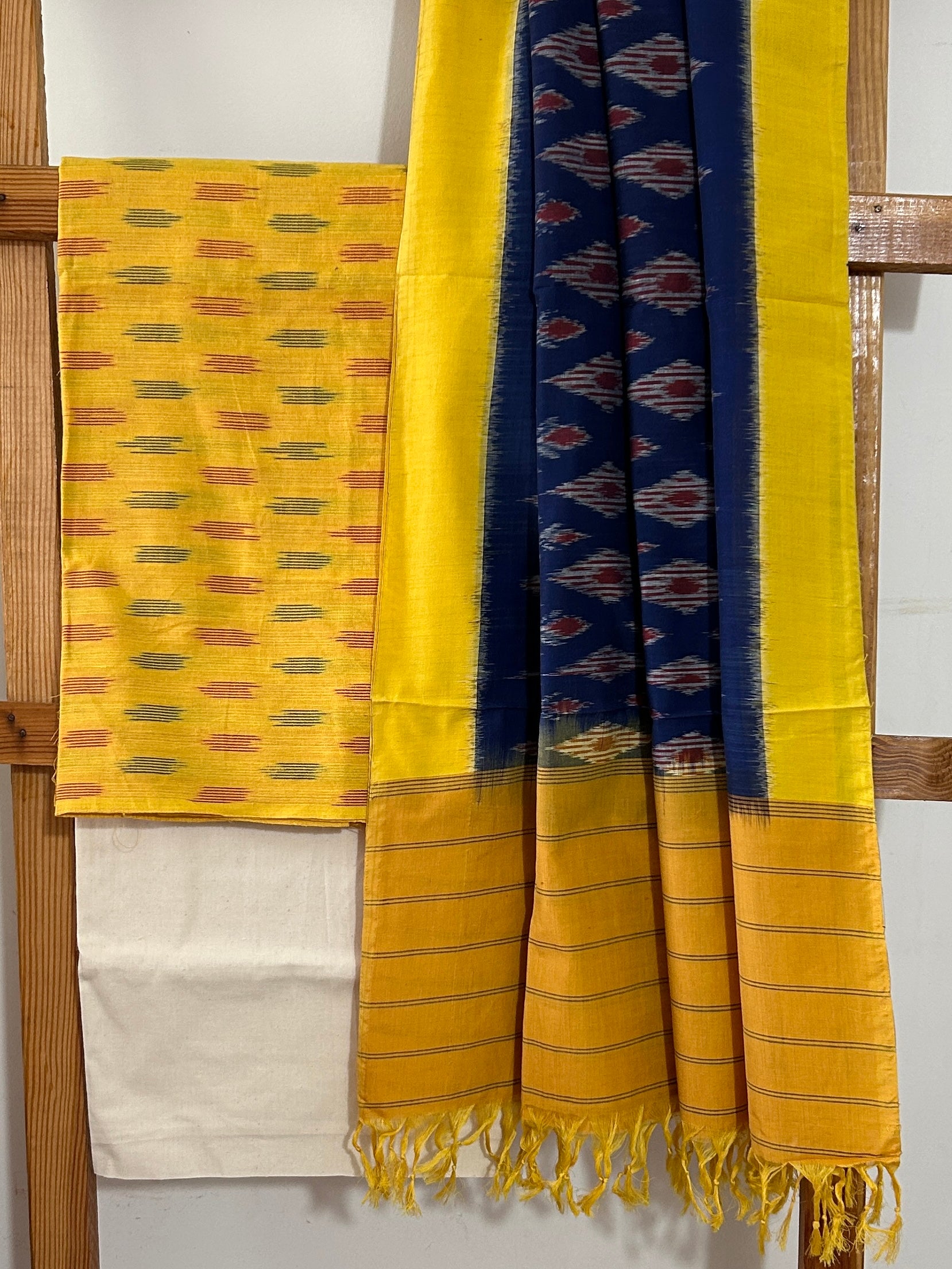 Double Ikat Cotton Dress Material