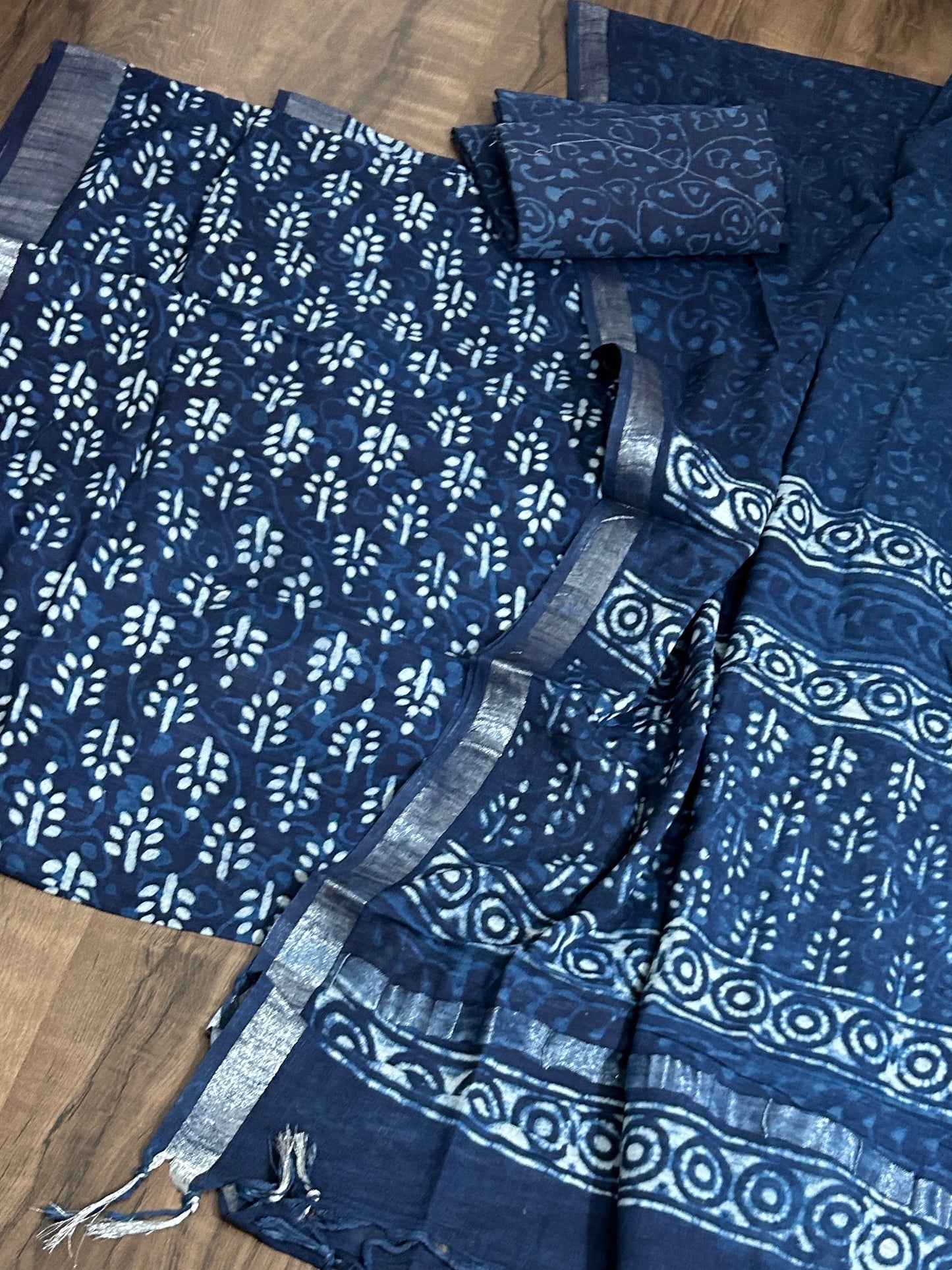 Hand BlockPrint Linen Cotton Dress Material