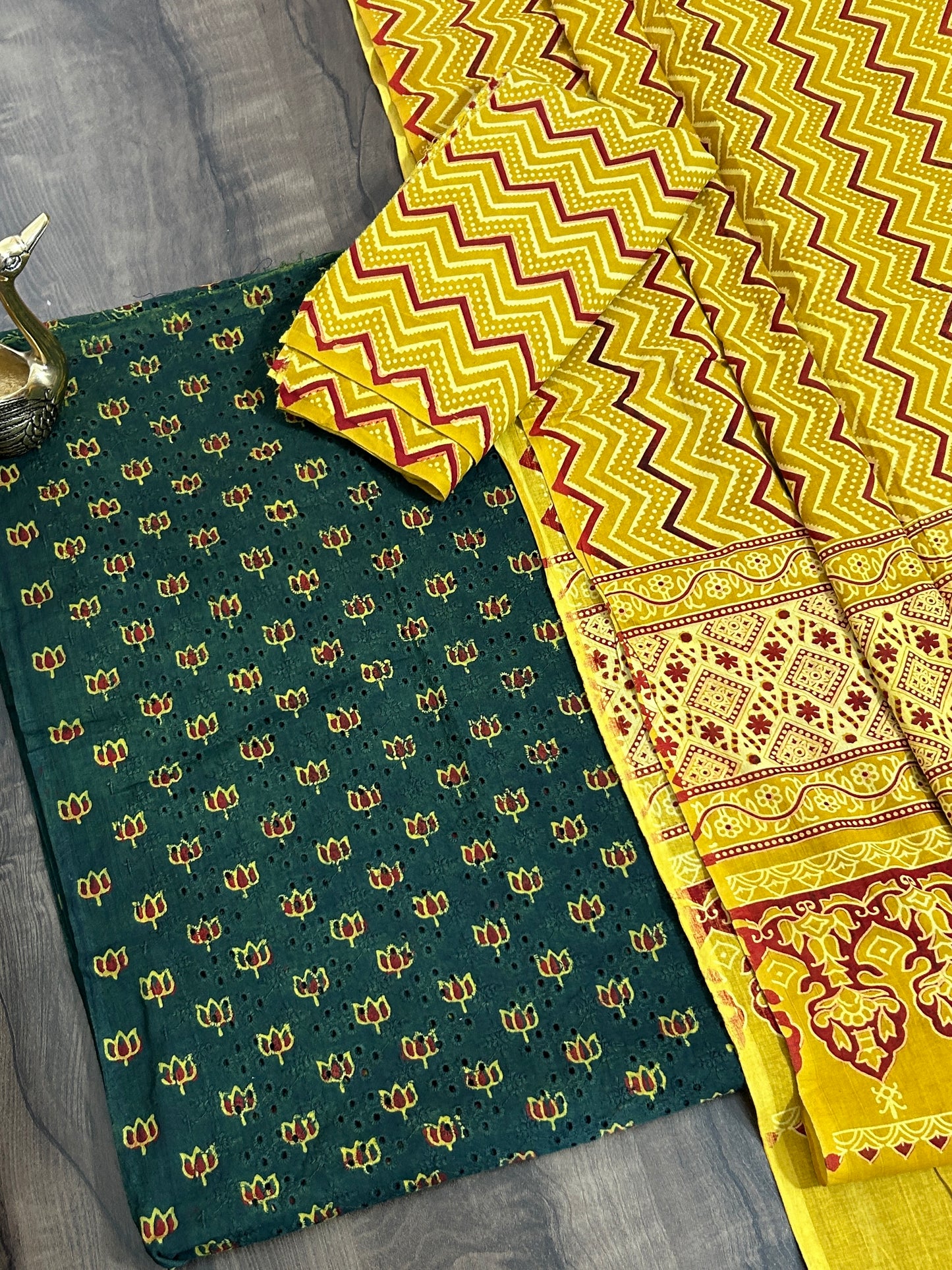 Ajrakh Cotton Hakoba Dress Material