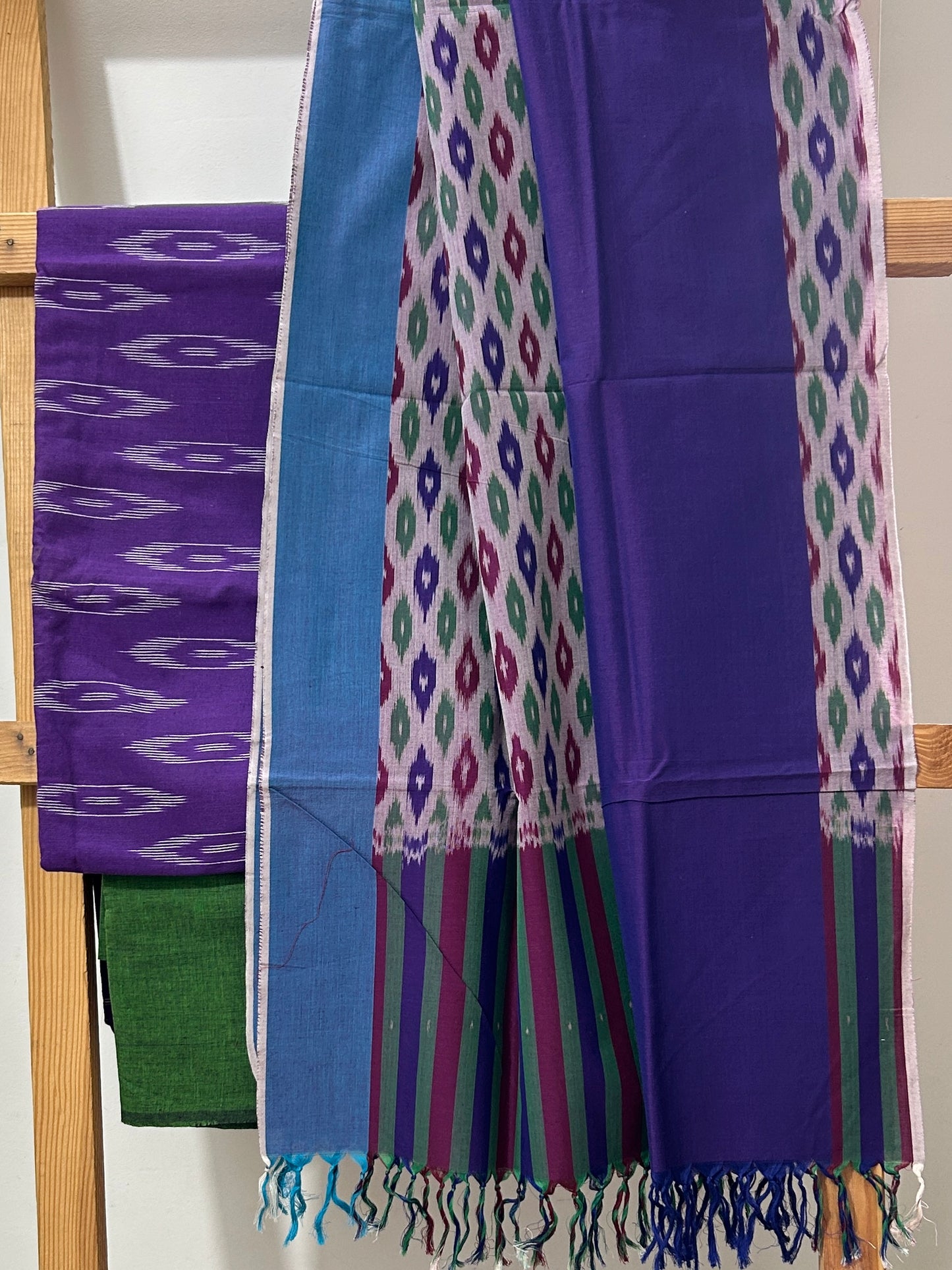 Double Ikat Cotton Dress Material