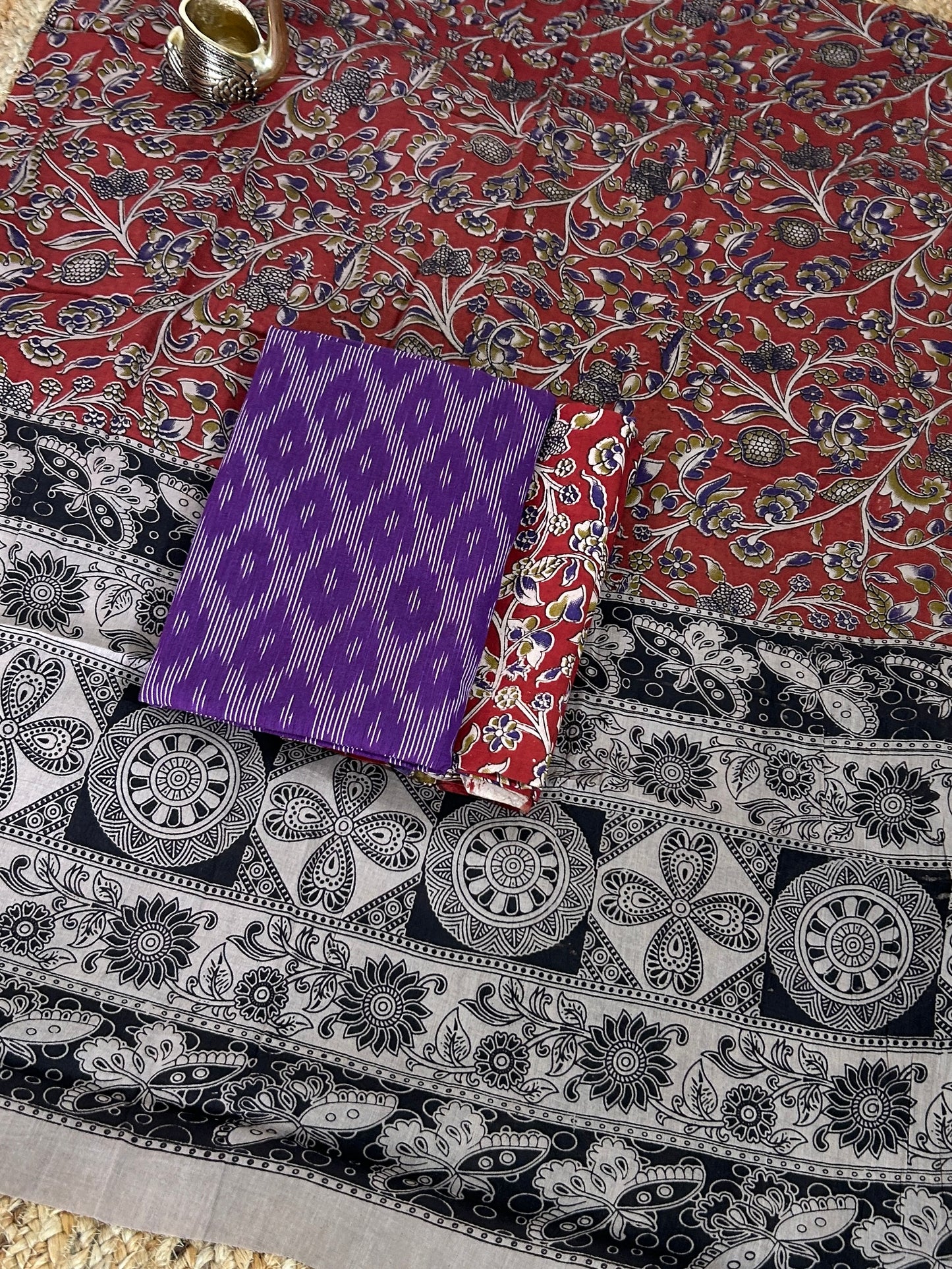 Ikat - Kalamkari Cotton Dress Material