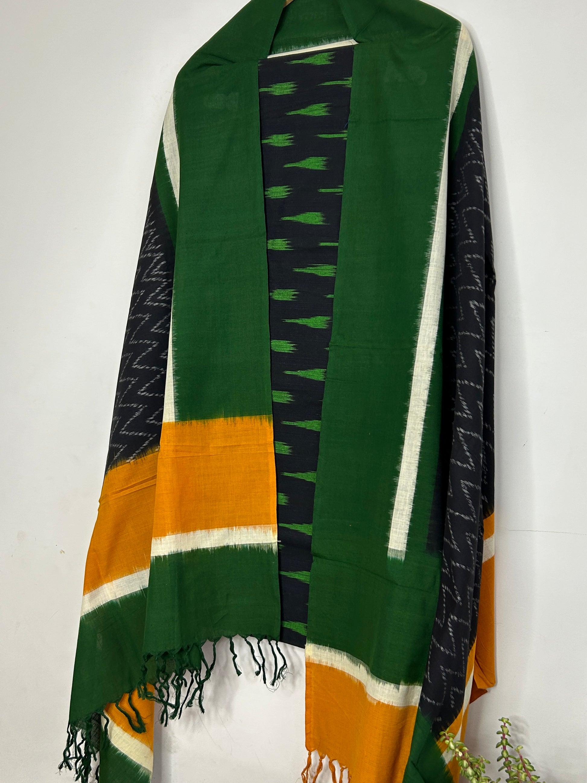 Double Ikat Cotton Dress Material