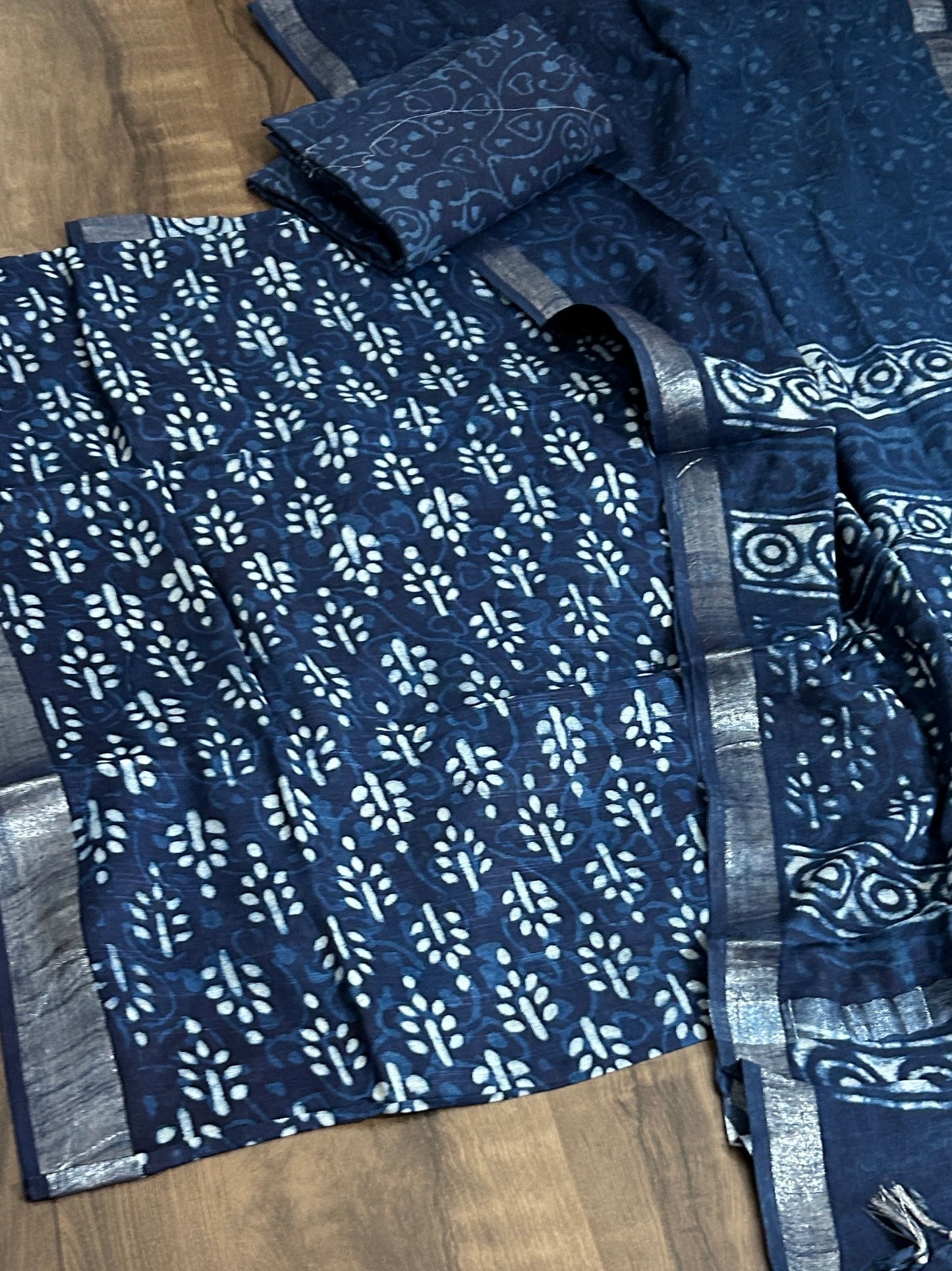 Hand BlockPrint Linen Cotton Dress Material