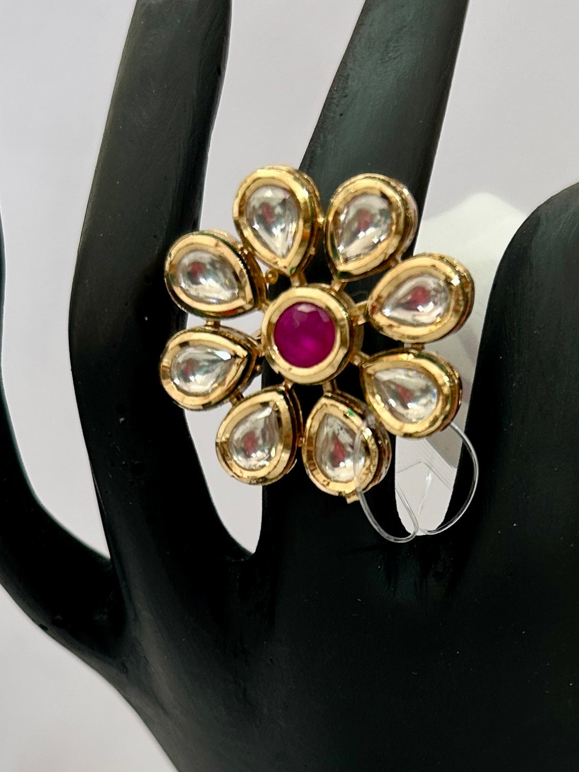 kundan cocktail ring