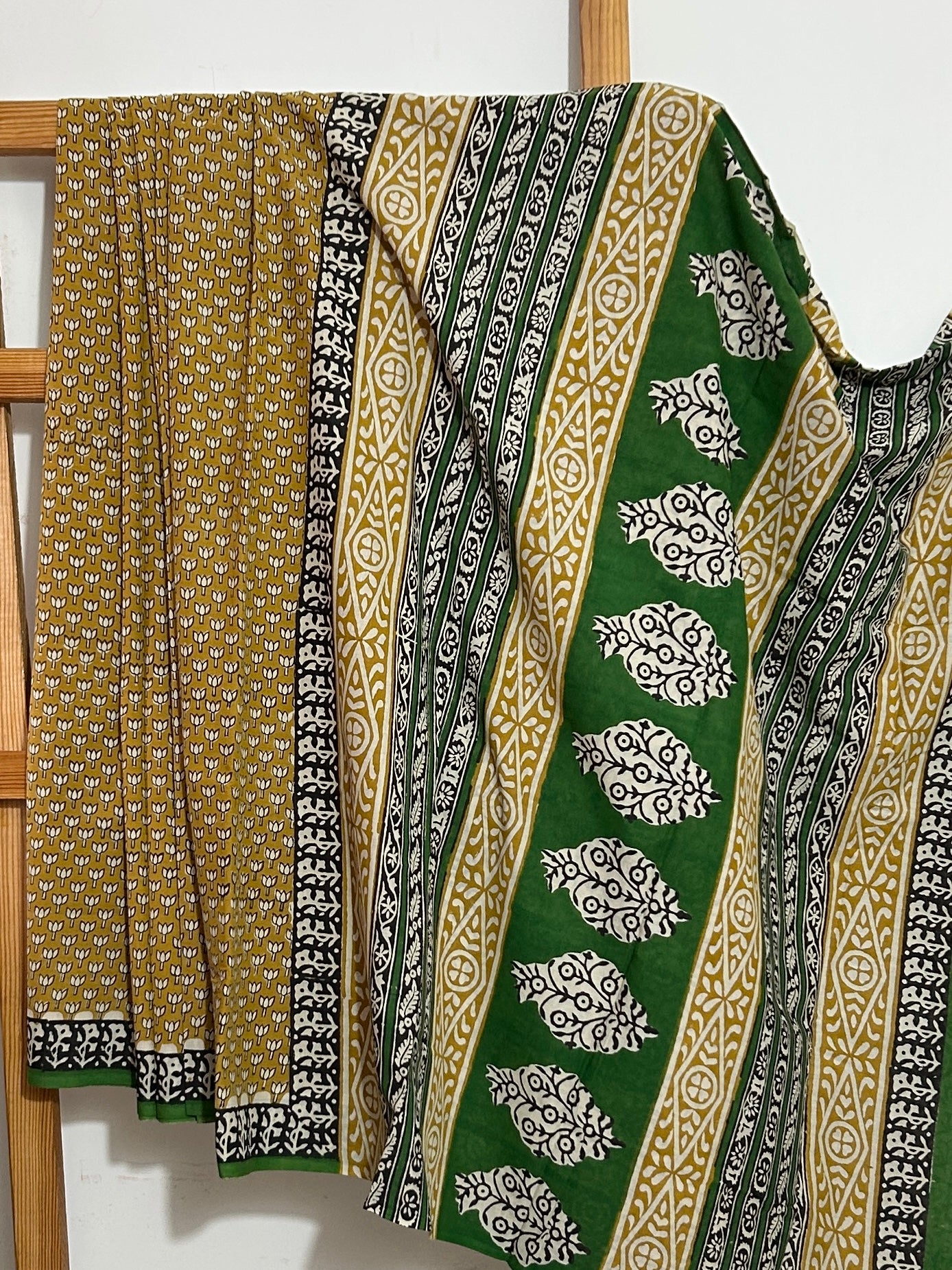Hand Block Print Cotton Saree with Blouse
