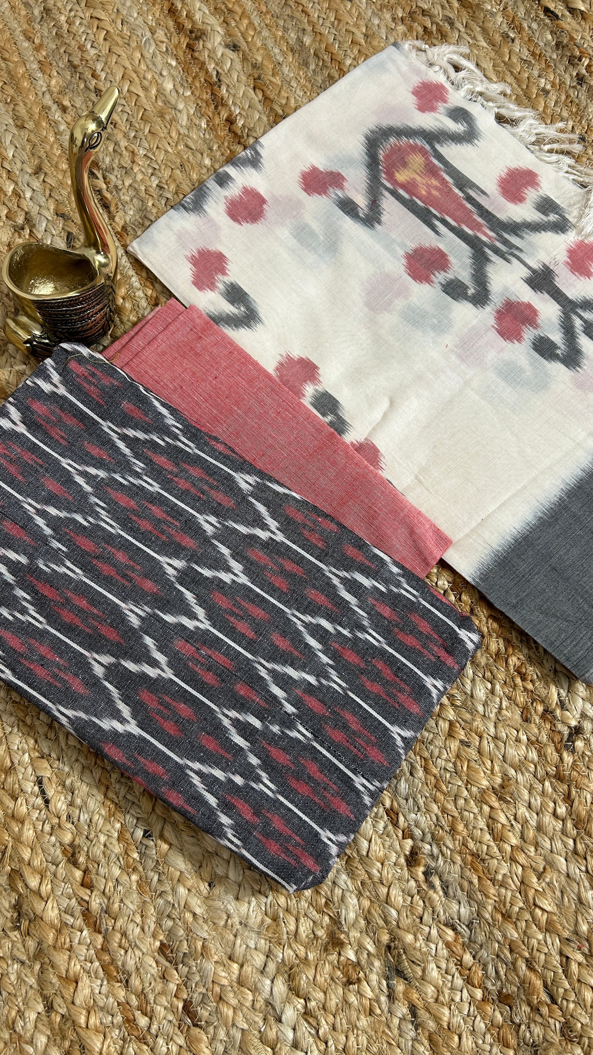 Double Ikat Cotton Dress Material