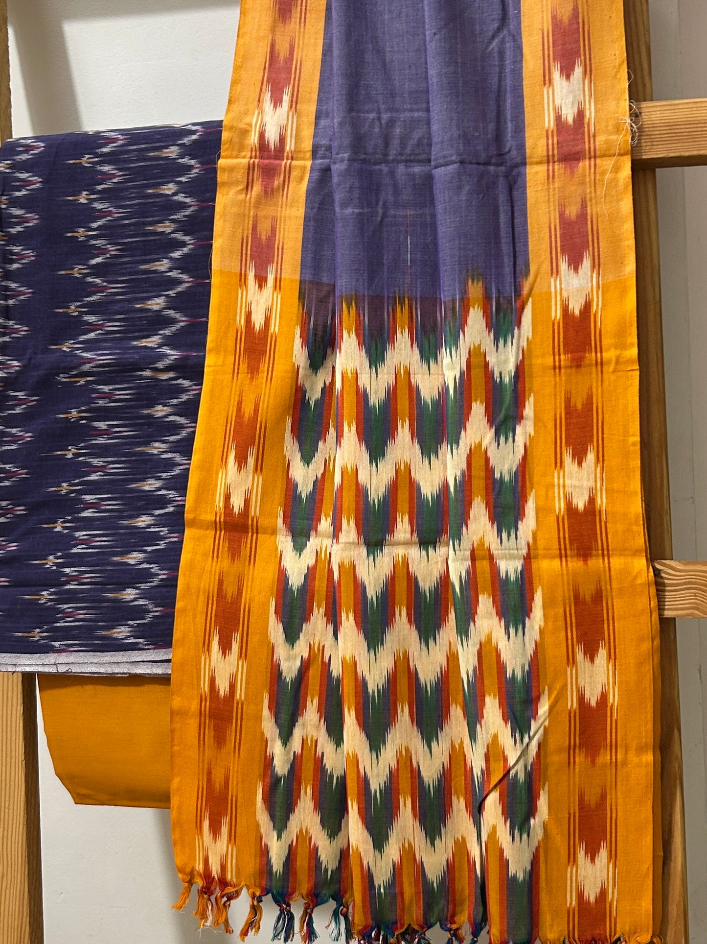 Ikat Cotton Dress Material