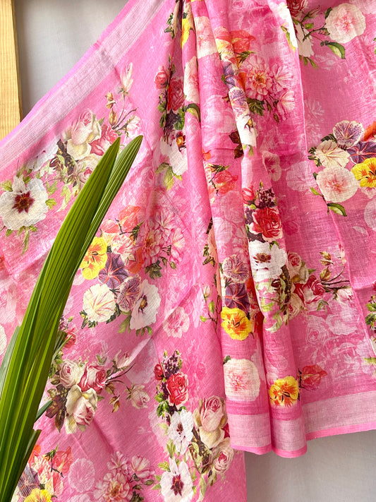 Pure Linen Digital Print Dupatta