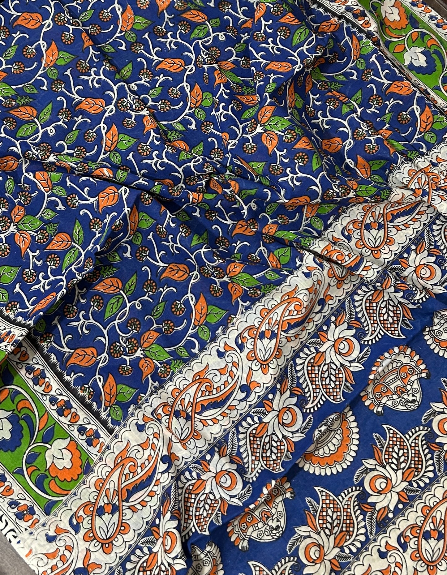 Kalamkari Cotton Saree with Blouse