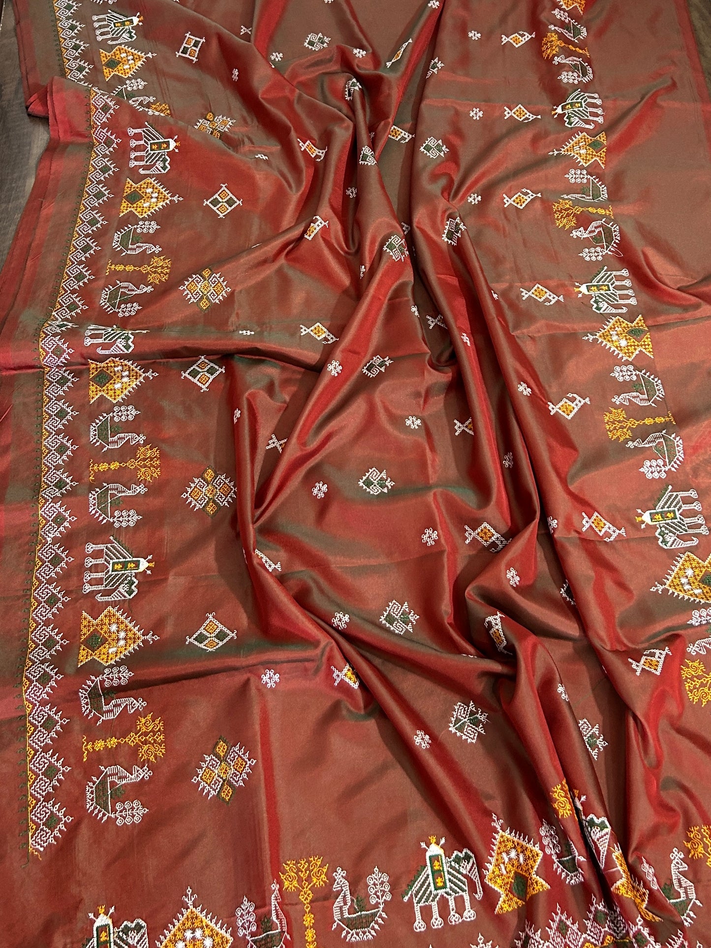 Kasuti work silk saree with blouse