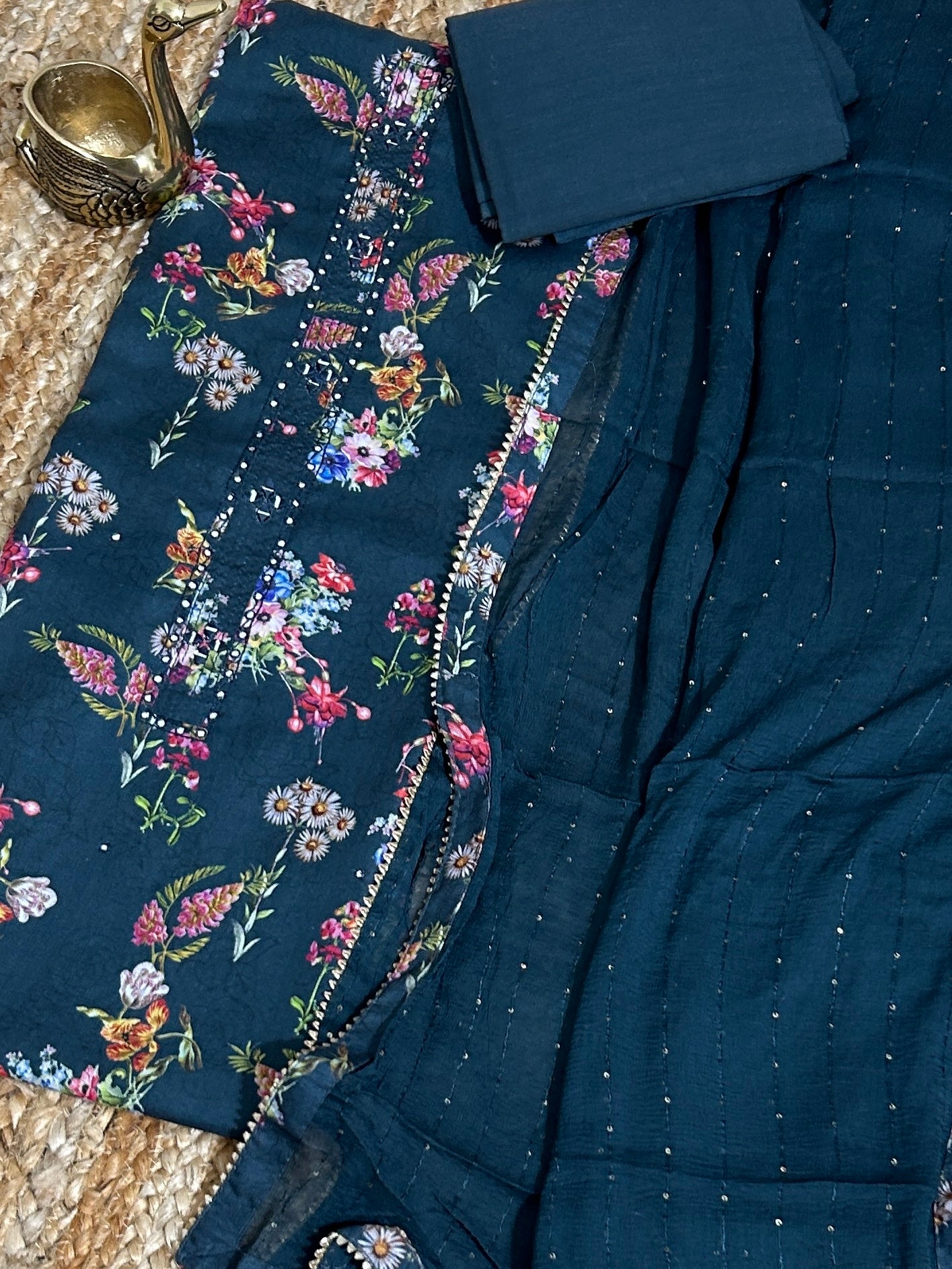 Cotton Dress Material with Pure Chiffon Dupatta *
