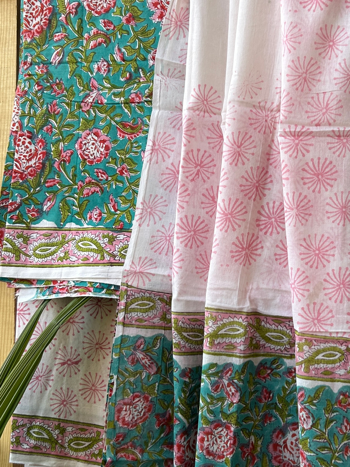 Hand BlockPrint Cotton Dress Material with Cotton Dupatta