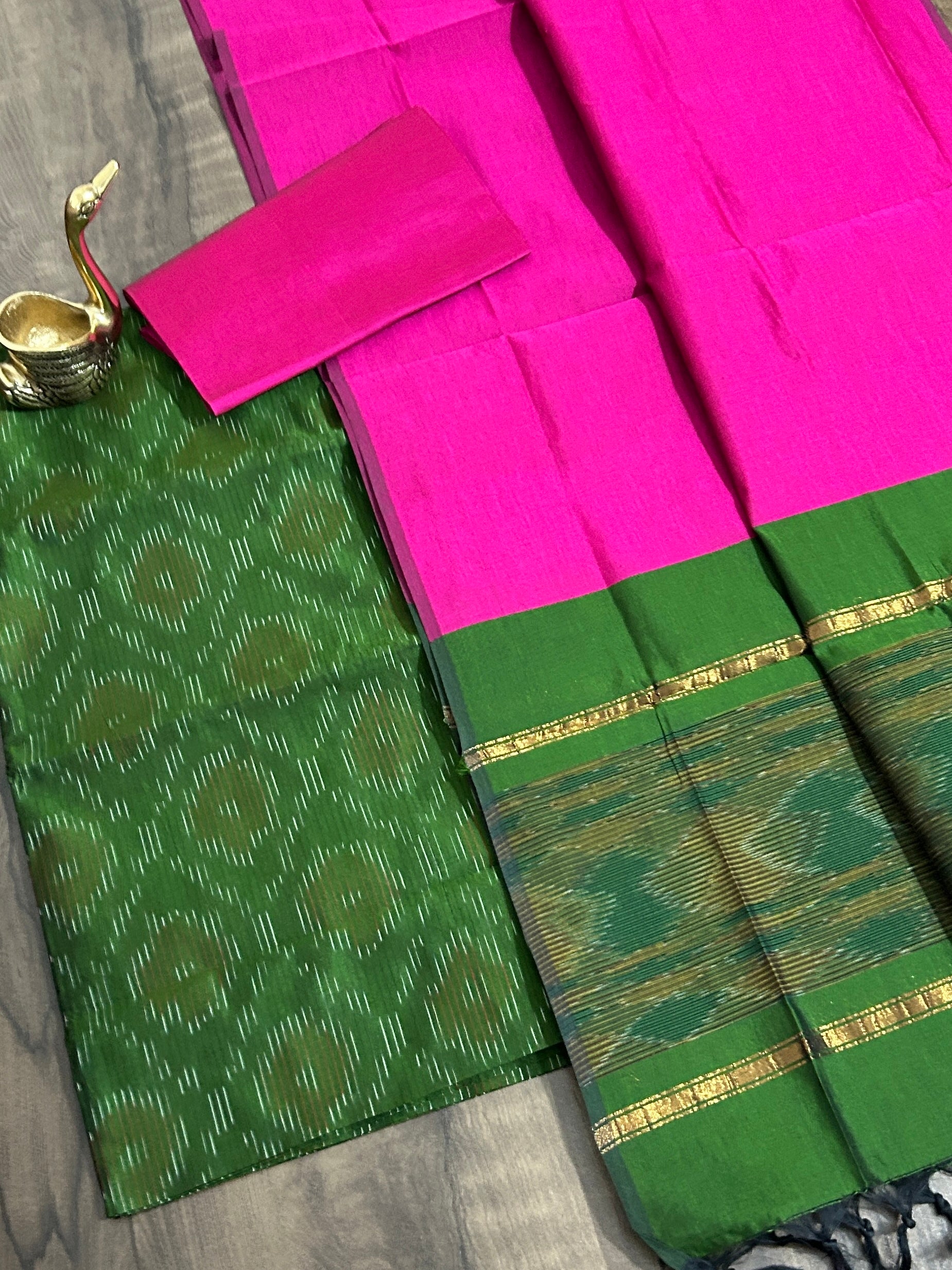 Ikat Cotton Silk Dress Material