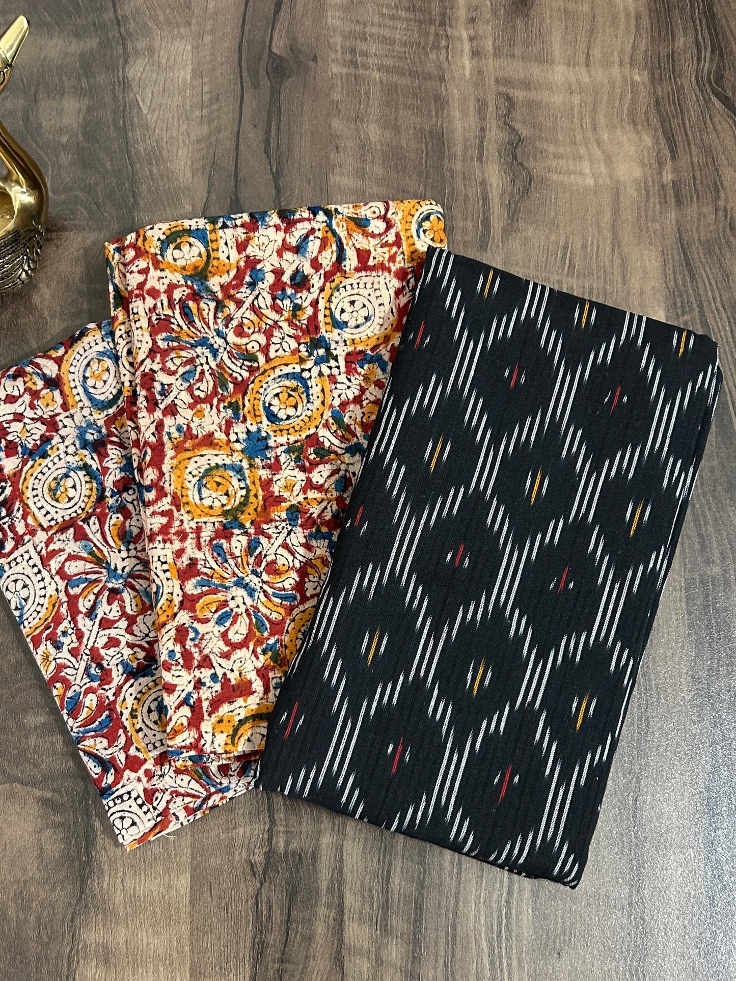 Ikat Kalamkari Cotton Dress Material