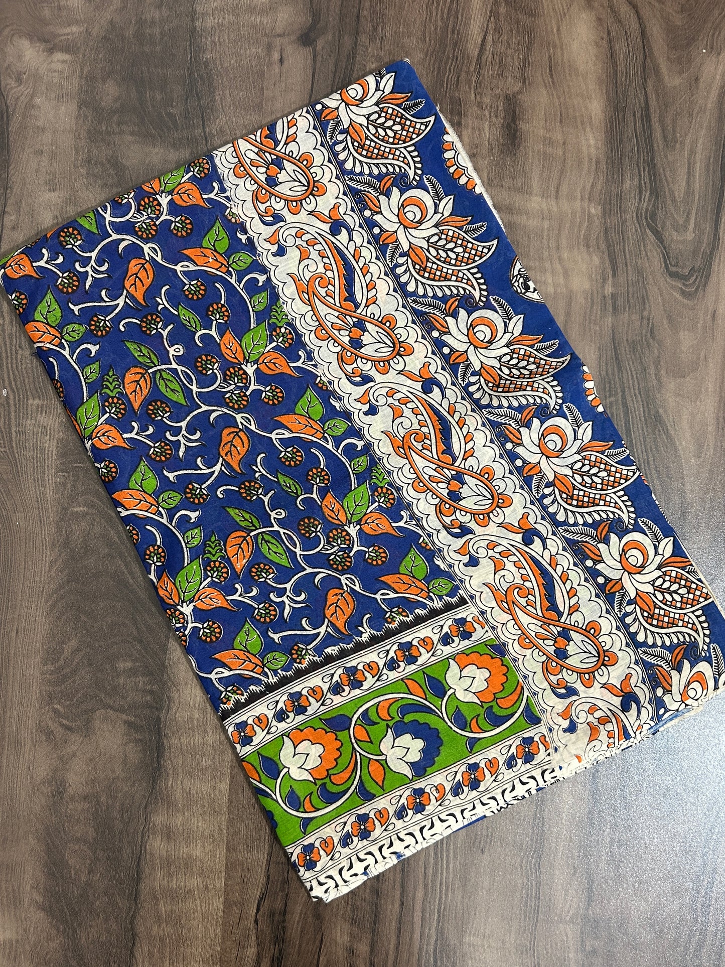 Kalamkari Cotton Saree with Blouse