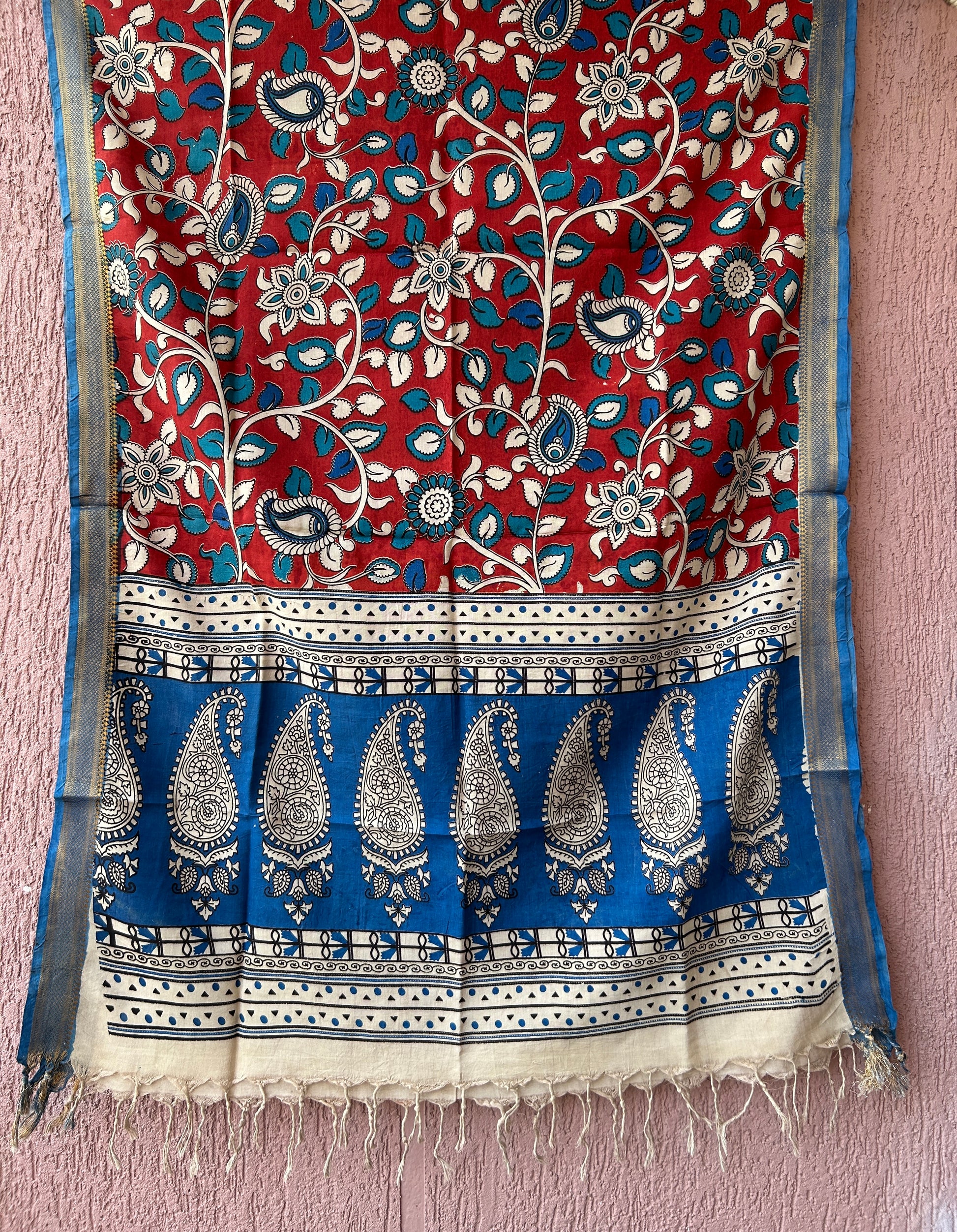 Kalamkari Silk Dupatta