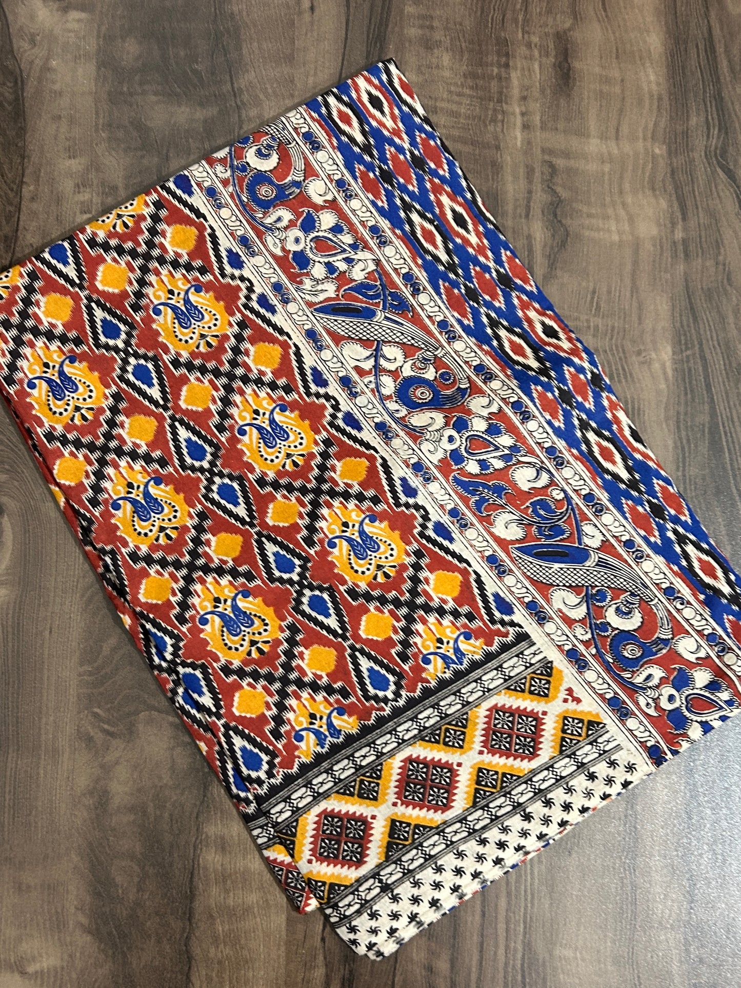 Kalamkari Cotton Saree with Blouse