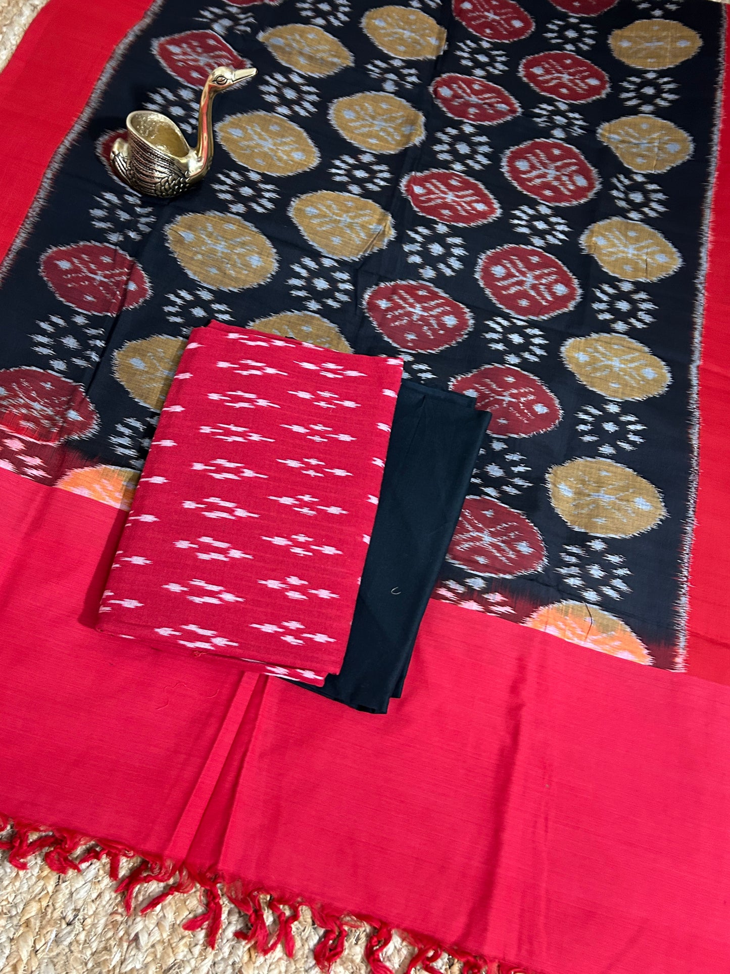 Double Ikat Cotton Dress Material