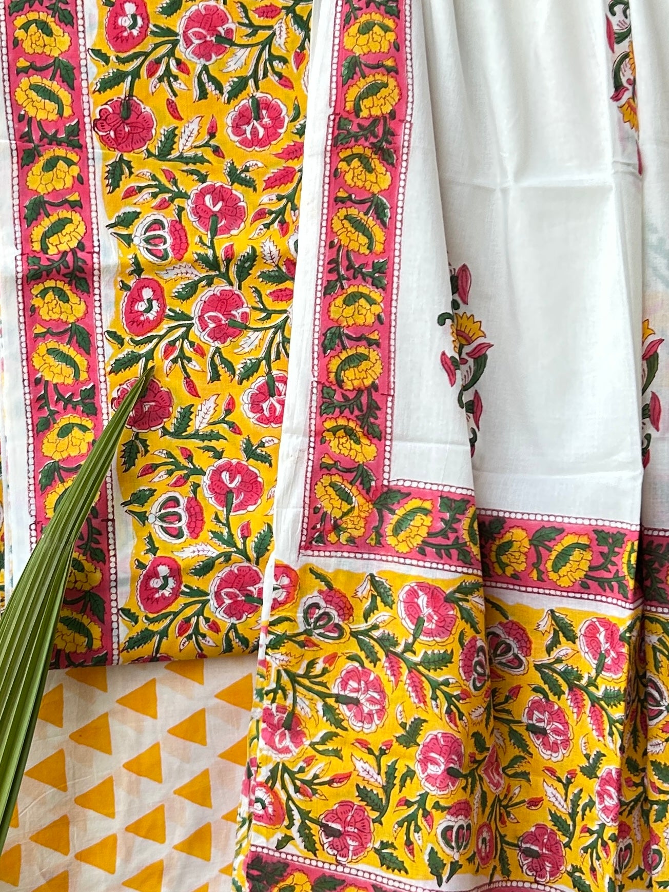 Hand BlockPrinted Cotton Dress Materialv