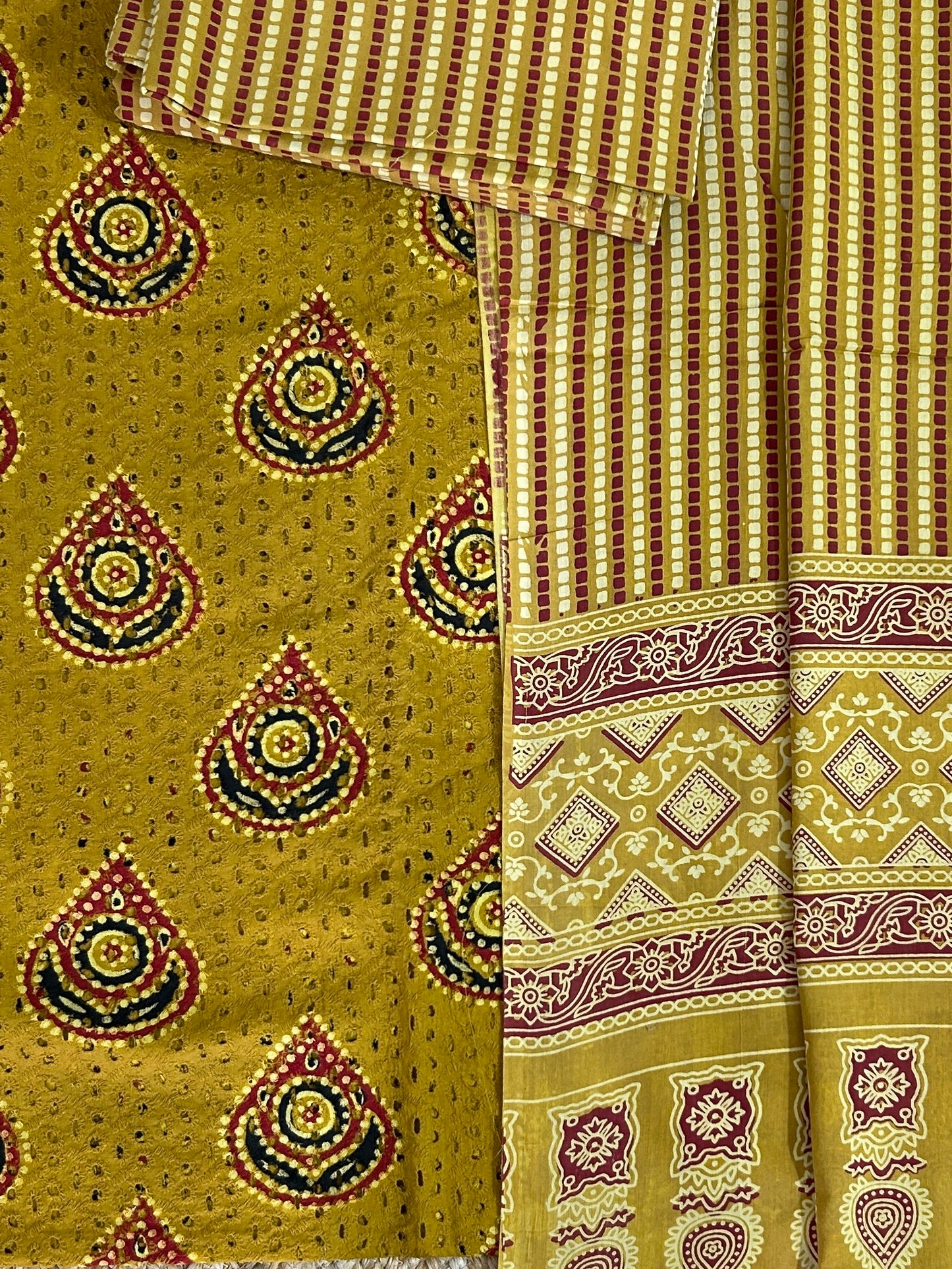 Ajrakh Cotton Hakoba Dress Material