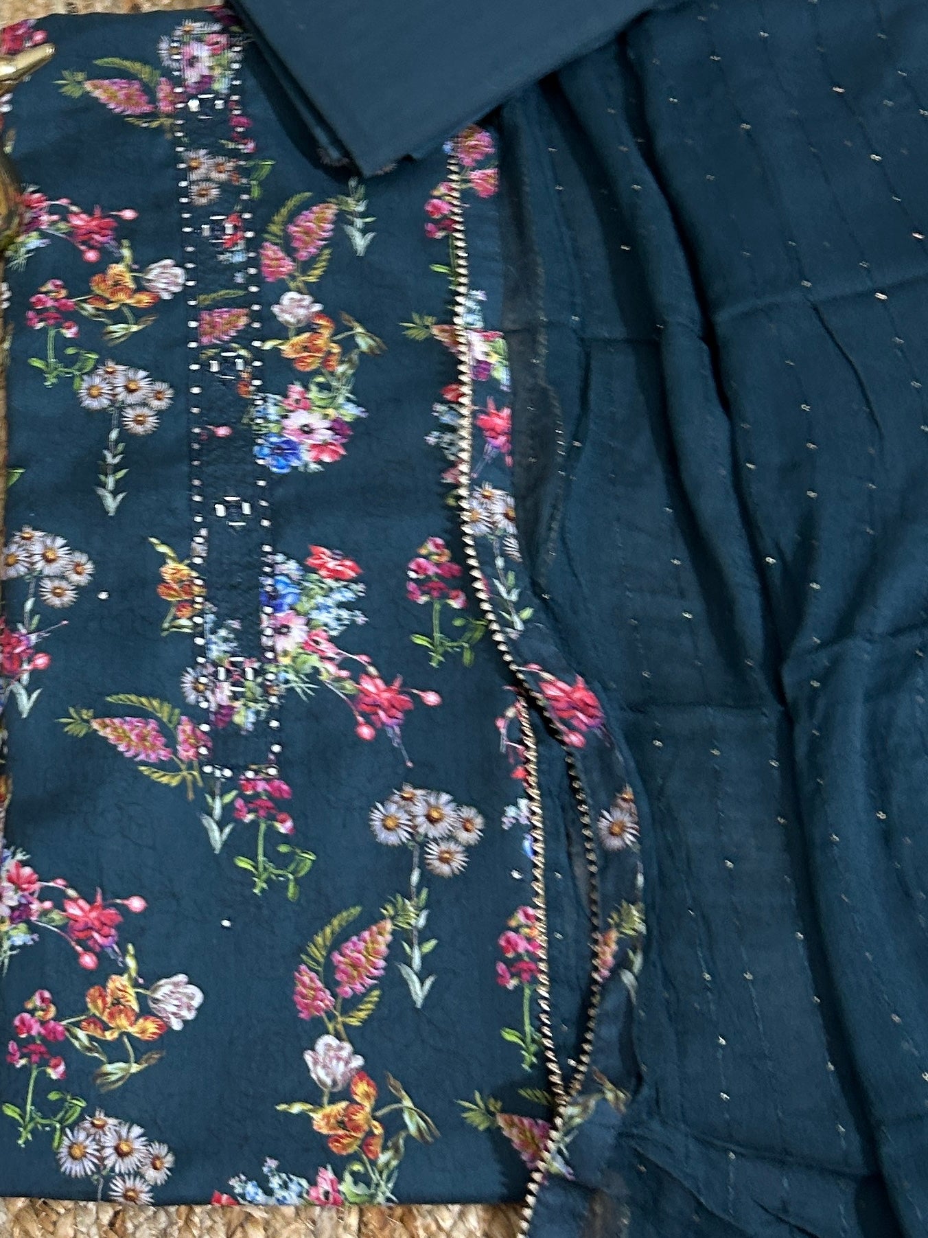 Cotton Dress Material with Pure Chiffon Dupatta *