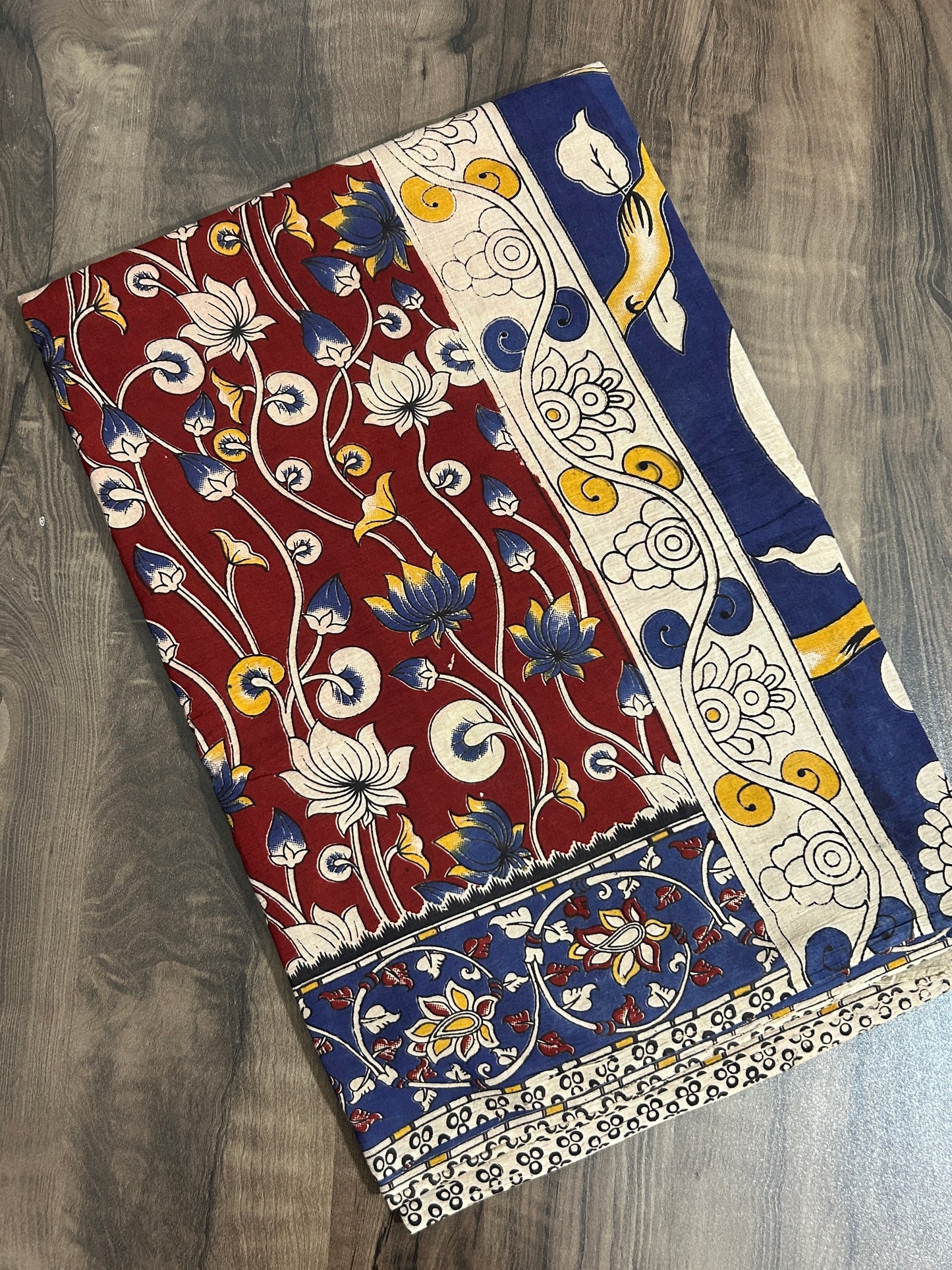 Kalamkari Cotton Saree with Blouse