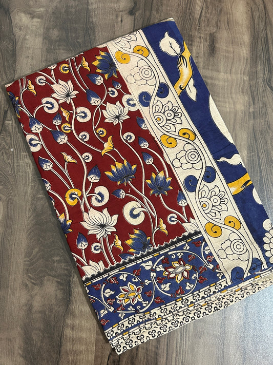 Kalamkari Cotton Saree with Blouse